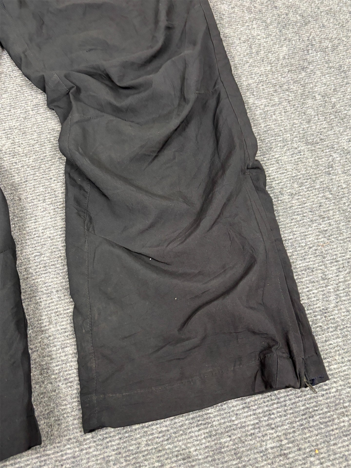 Nike Football Track Pants Men's L Black White Swoosh 7/8 Ankle Length Dr-Fit