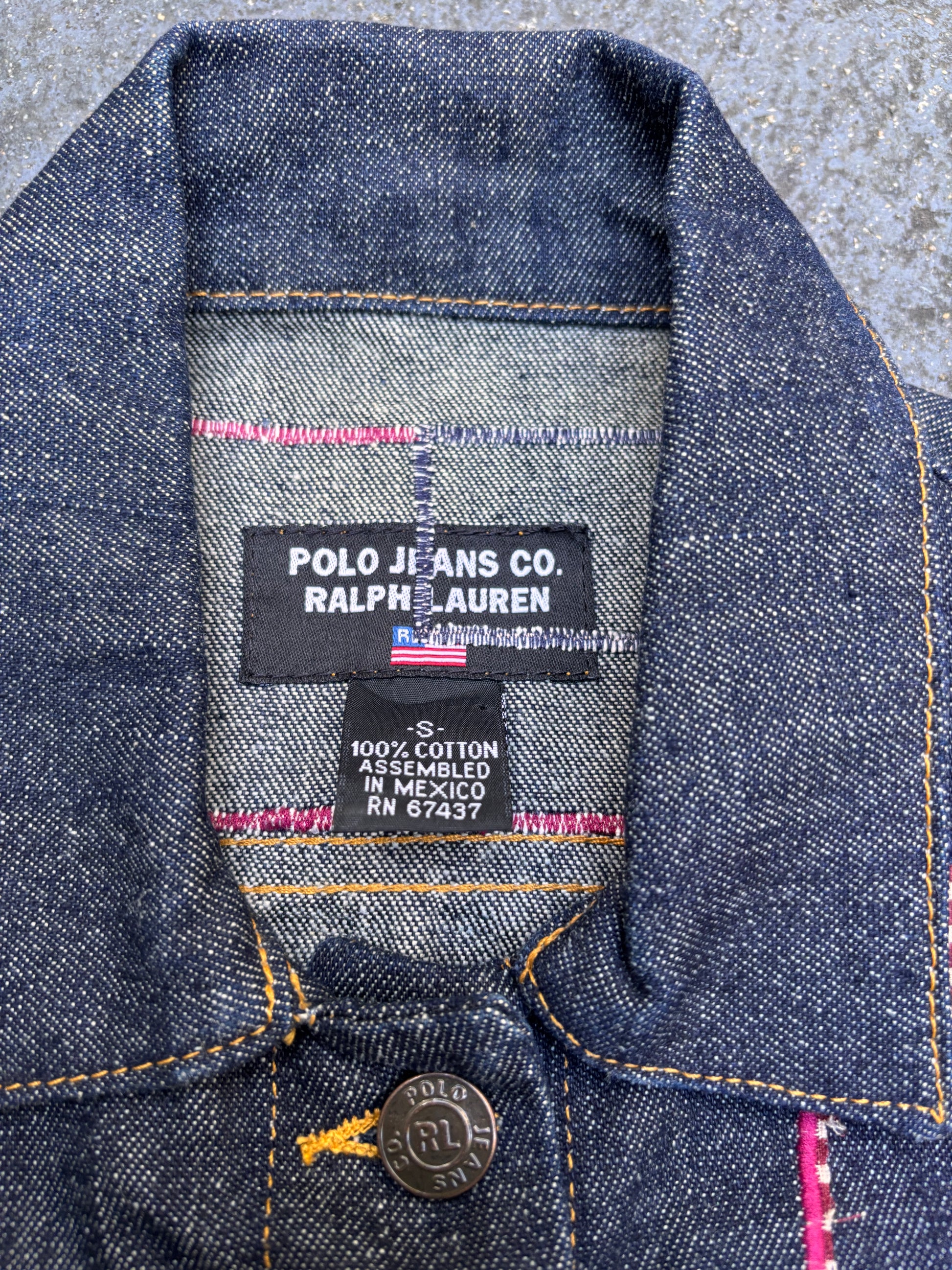 Vintage 90s Polo Jeans Co. Ralph Lauren Denim Vest Women’s S Dark Wash