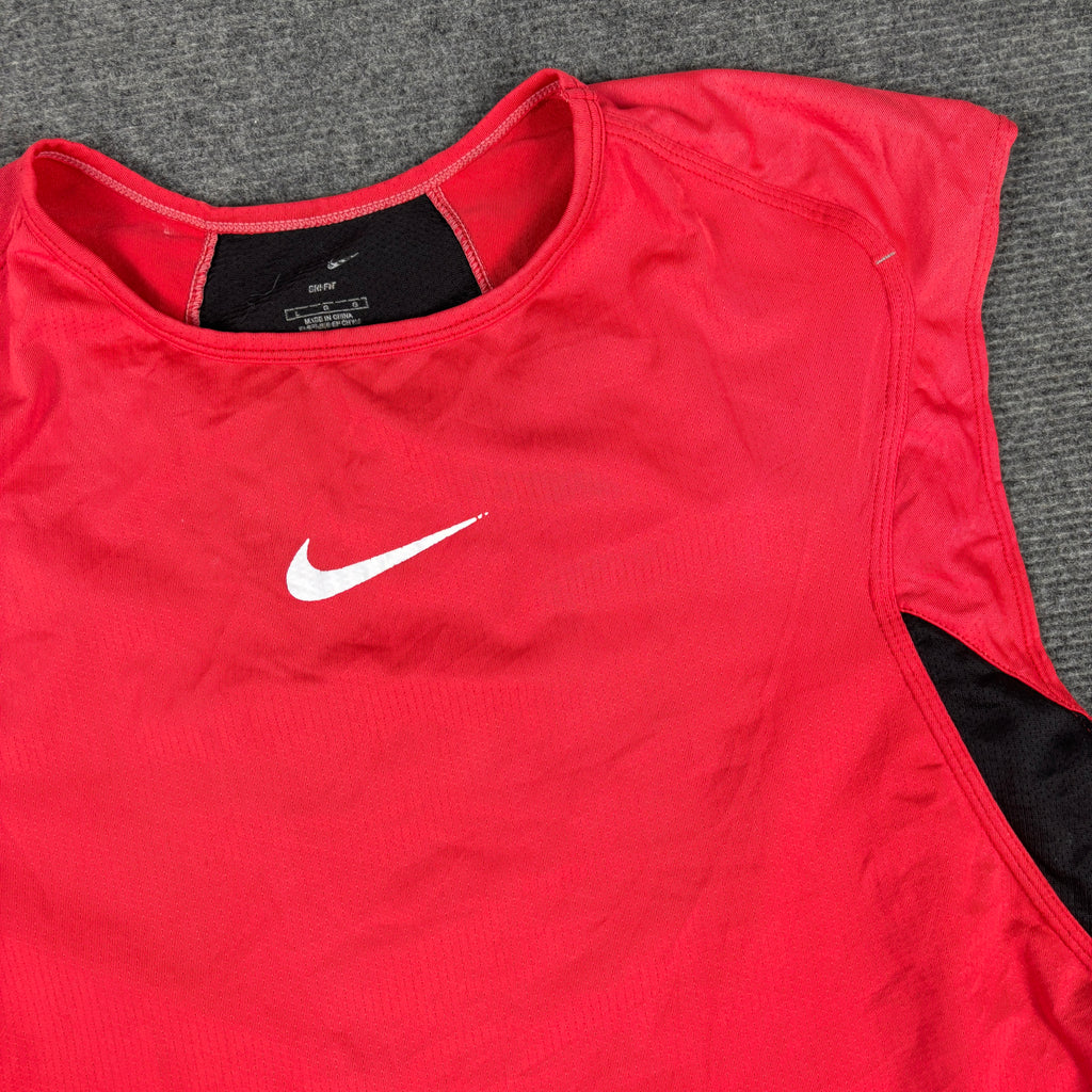 Nike Court Dri-Fit Tank Top Men's Large Red Sleeveless Tennis Top T-shirt