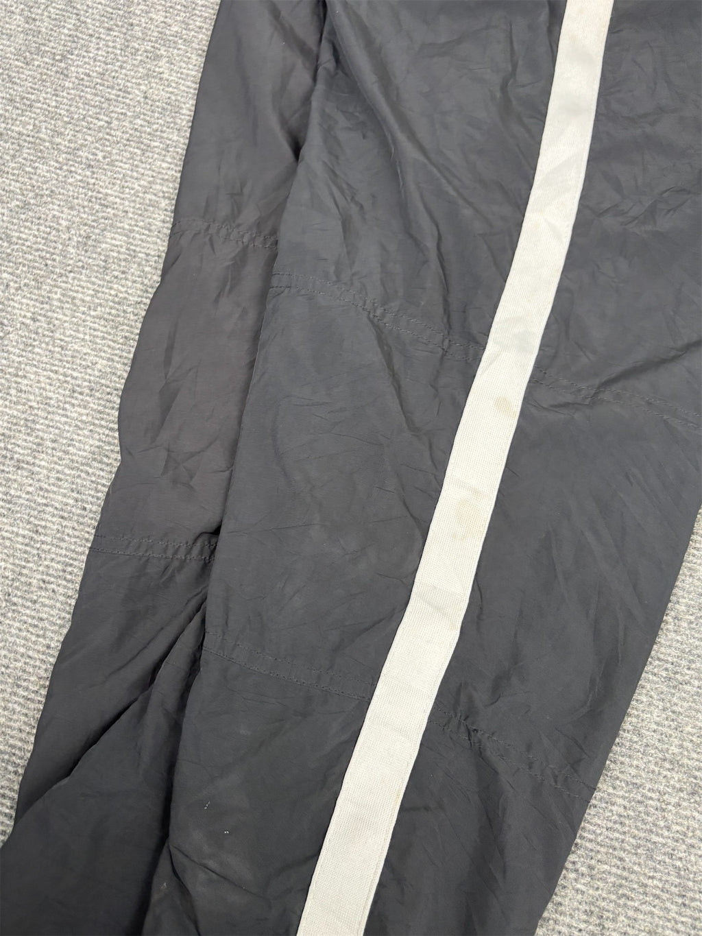 Vintage Y2K Nike Track Pants Women's M Black White Panels Swoosh Joggers Straight Leg