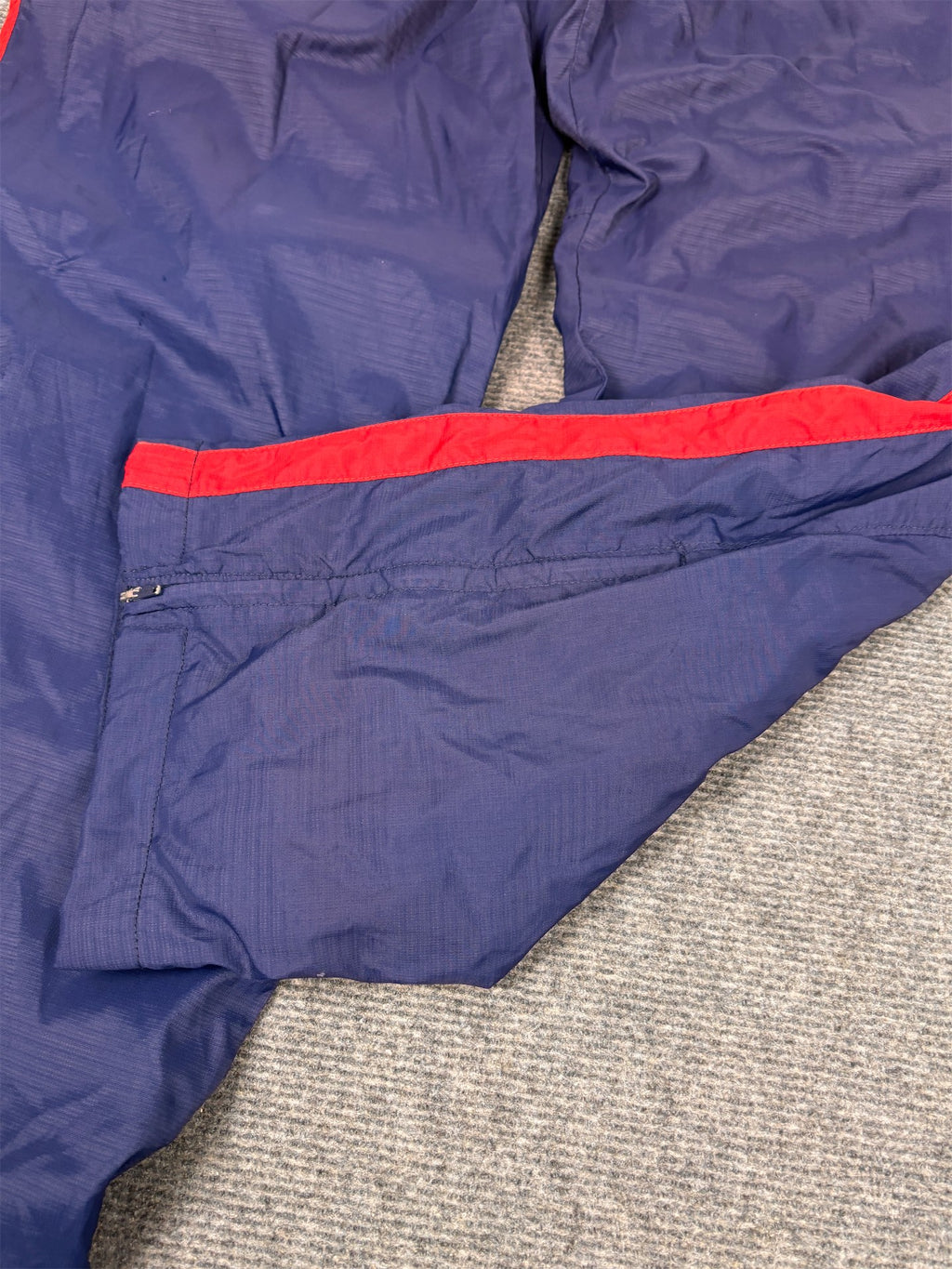 Vintage Y2K Nike Track Pants Men's M Navy Red Panel Swoosh Wide Leg