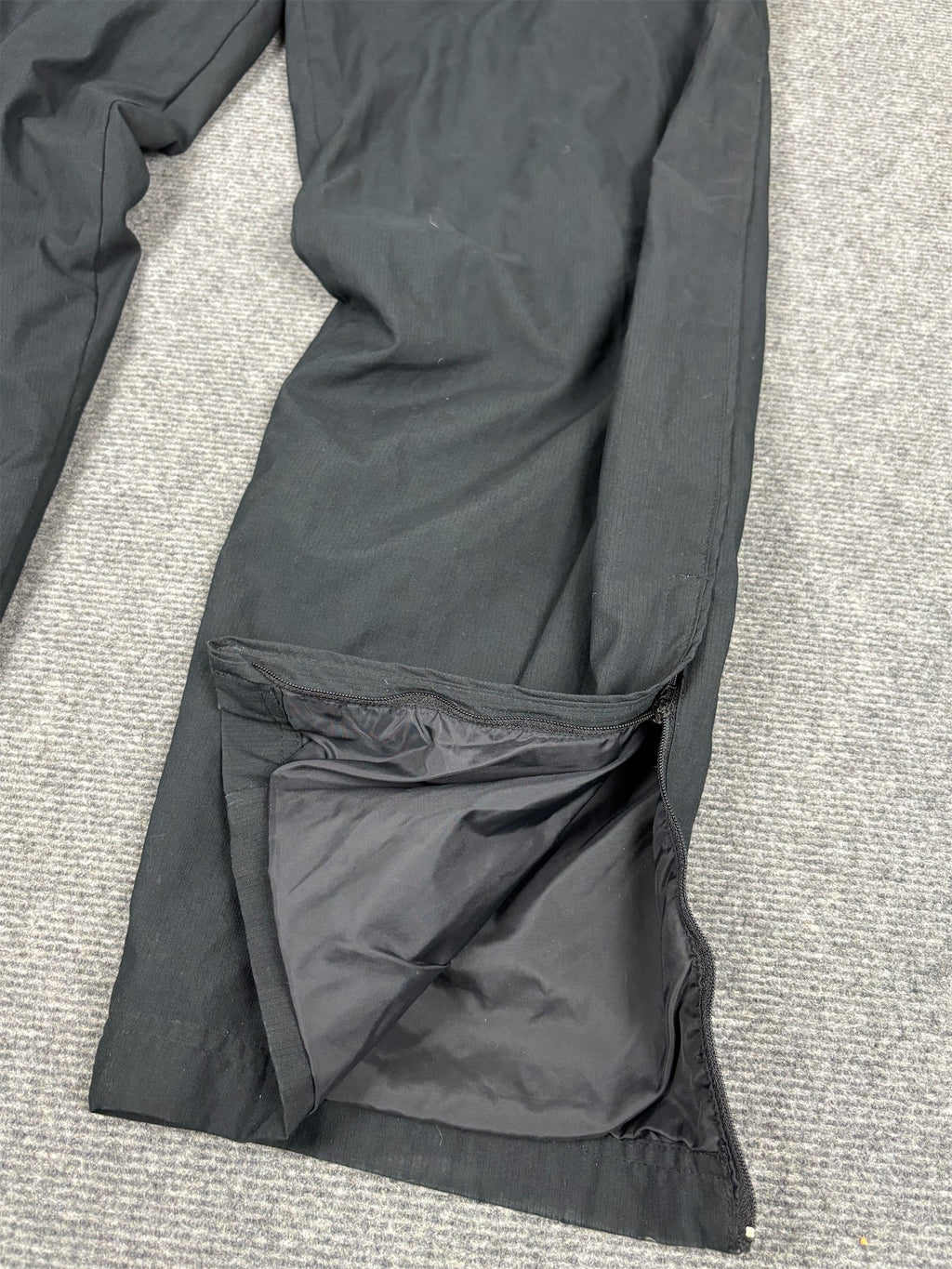 Vintage Y2K Nike Track Pants Men's XL Black Grey Swoosh Heavy Joggers Wide Leg
