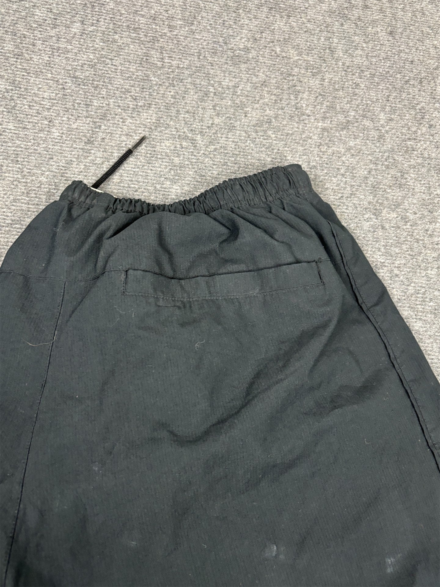 Vintage Y2K Nike Track Pants Men's XL Black Grey Swoosh Heavy Joggers Wide Leg