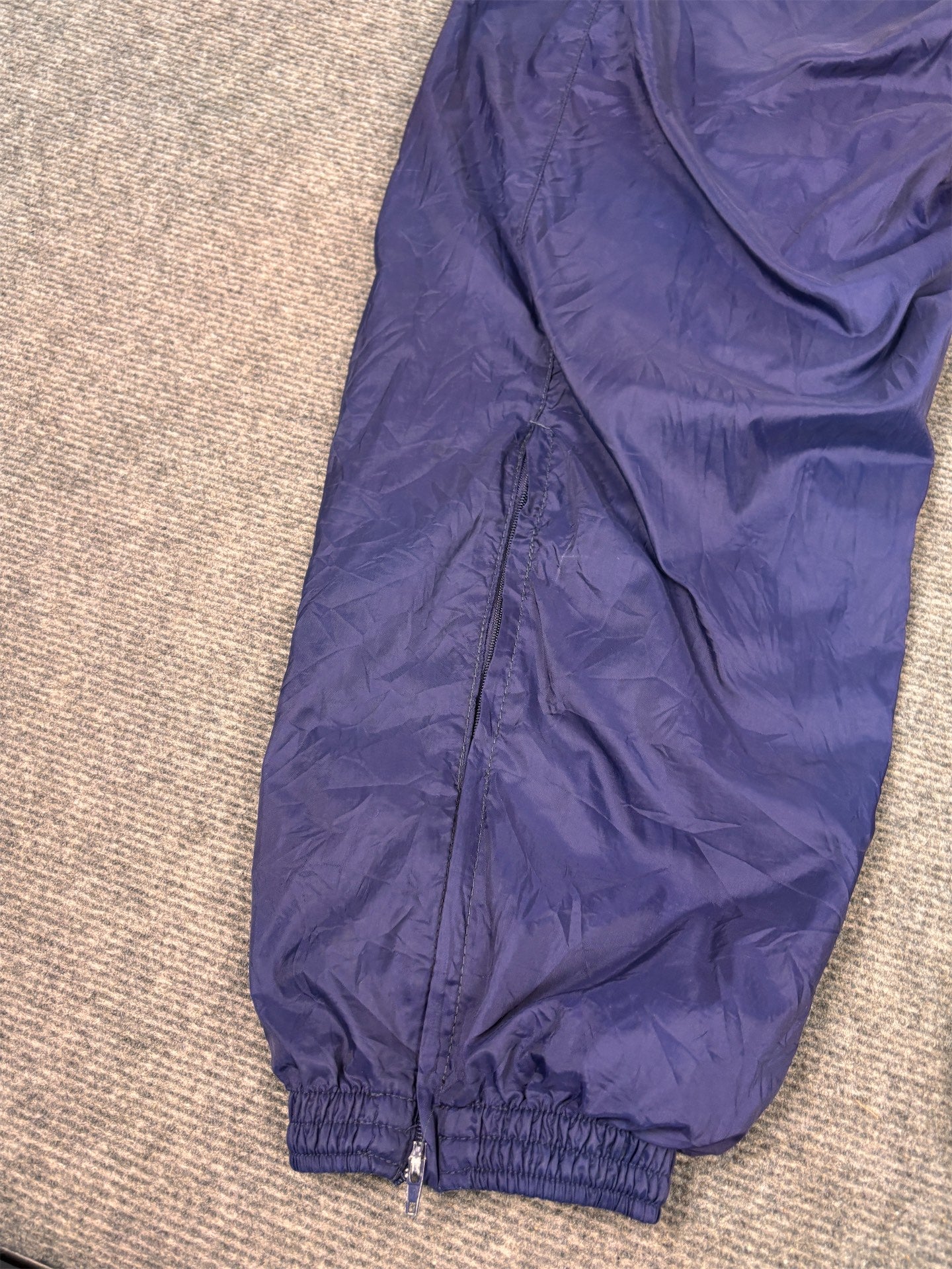 Vintage 90's Nike Track Pants Men's L Navy Joggers Parachute Tapered