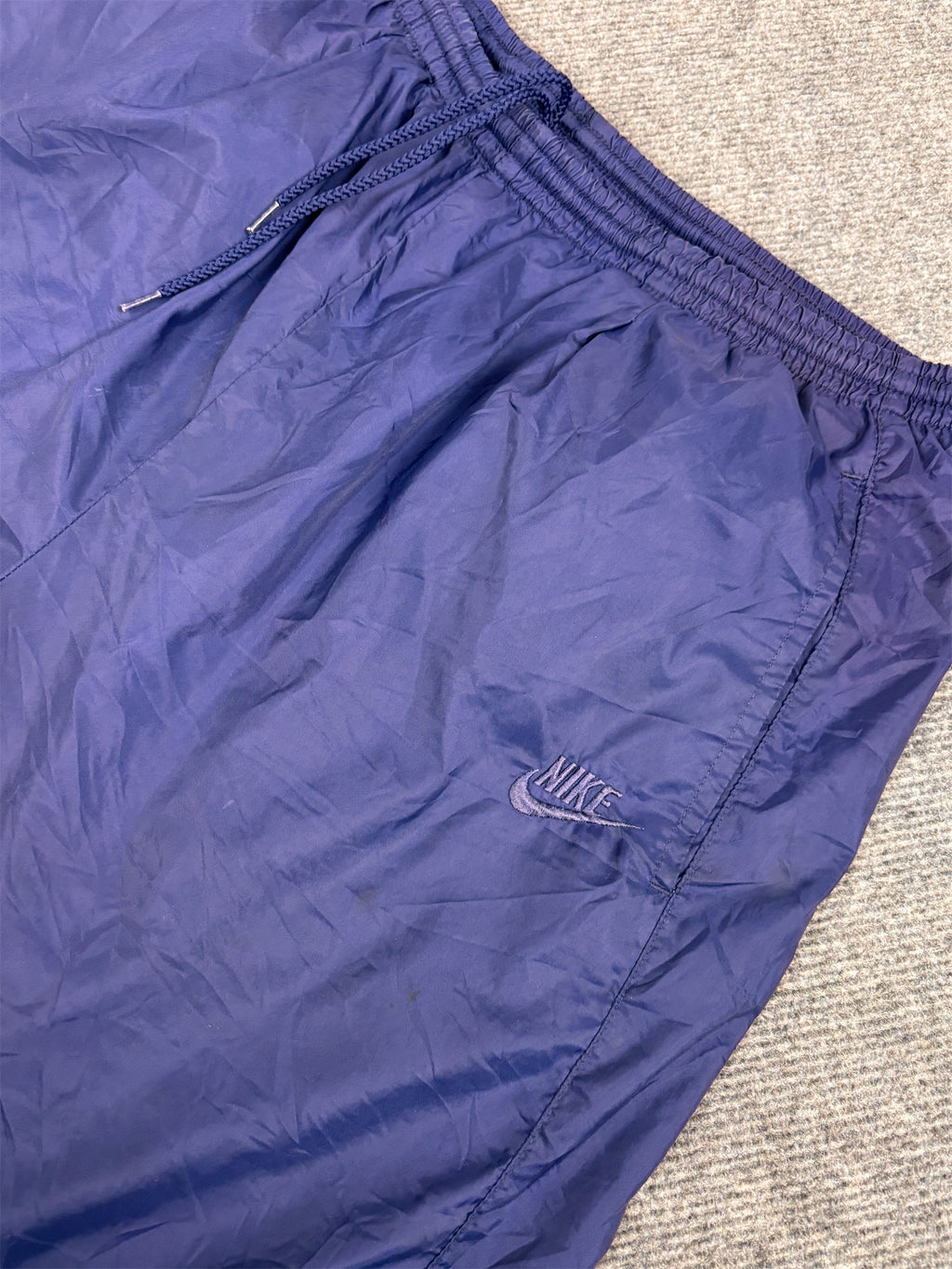 Vintage 90's Nike Track Pants Men's L Navy Joggers Parachute Tapered
