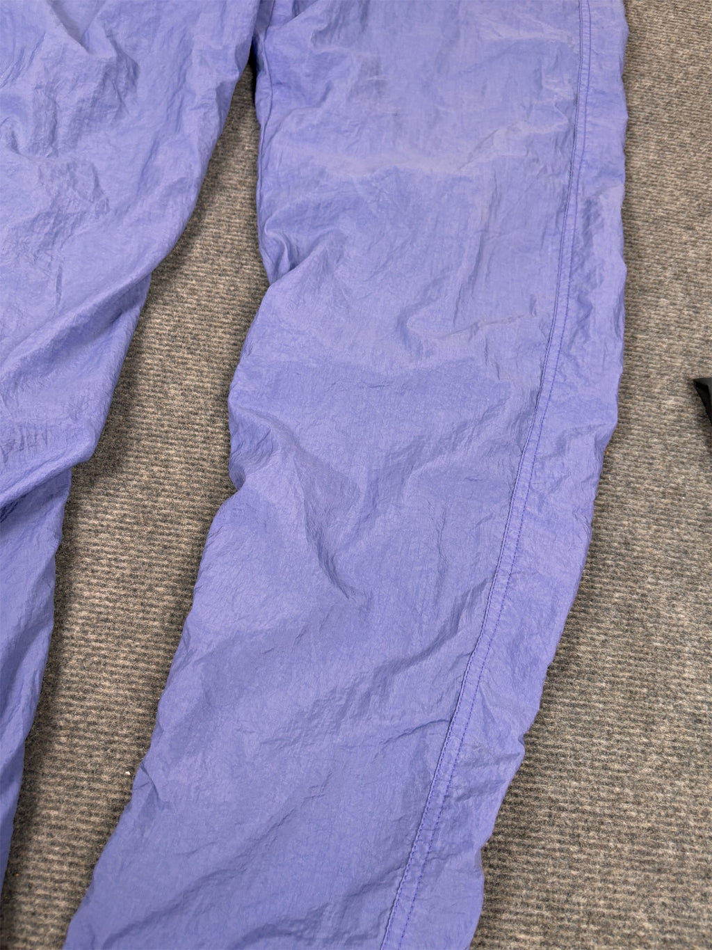 Vintage 90's Nike Track Pants Women's M Blue Purple Parachute Joggers Tapered