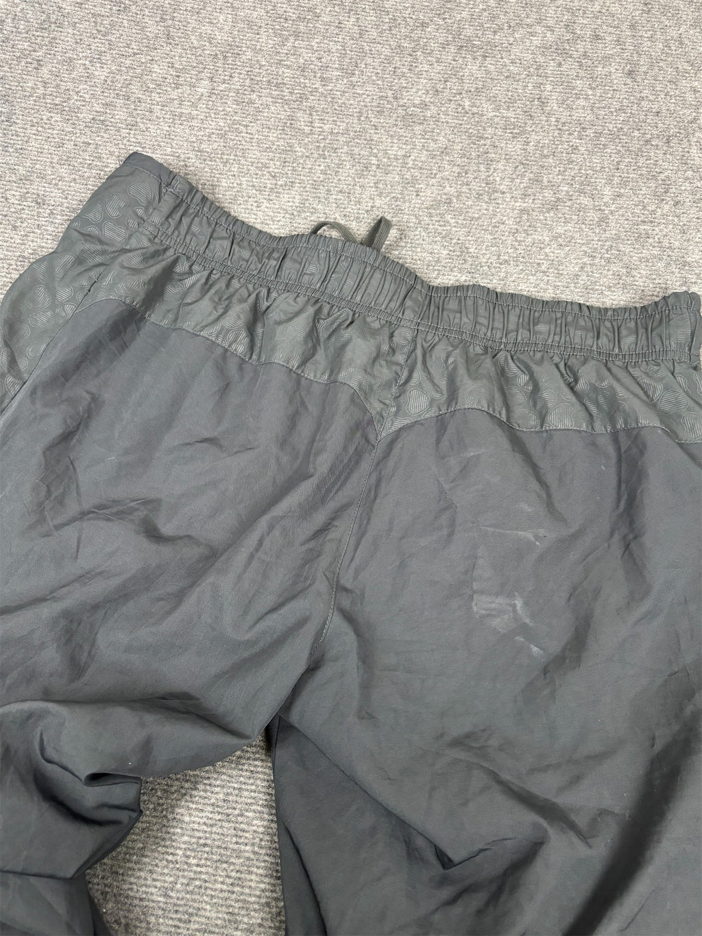 Vintage Y2K Nike Track Pants Women's XL Dark Grey Clover Love Heart Panel Joggers Straight Leg