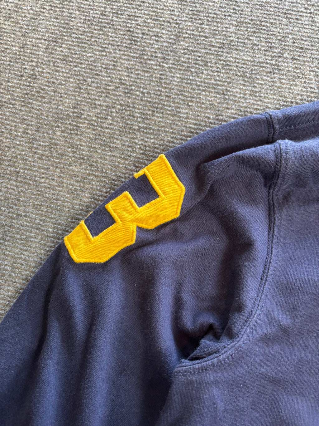 Vintage Y2K Ralph Lauren Rugby Polo Men's S Navy Yellow Big Pony Collared