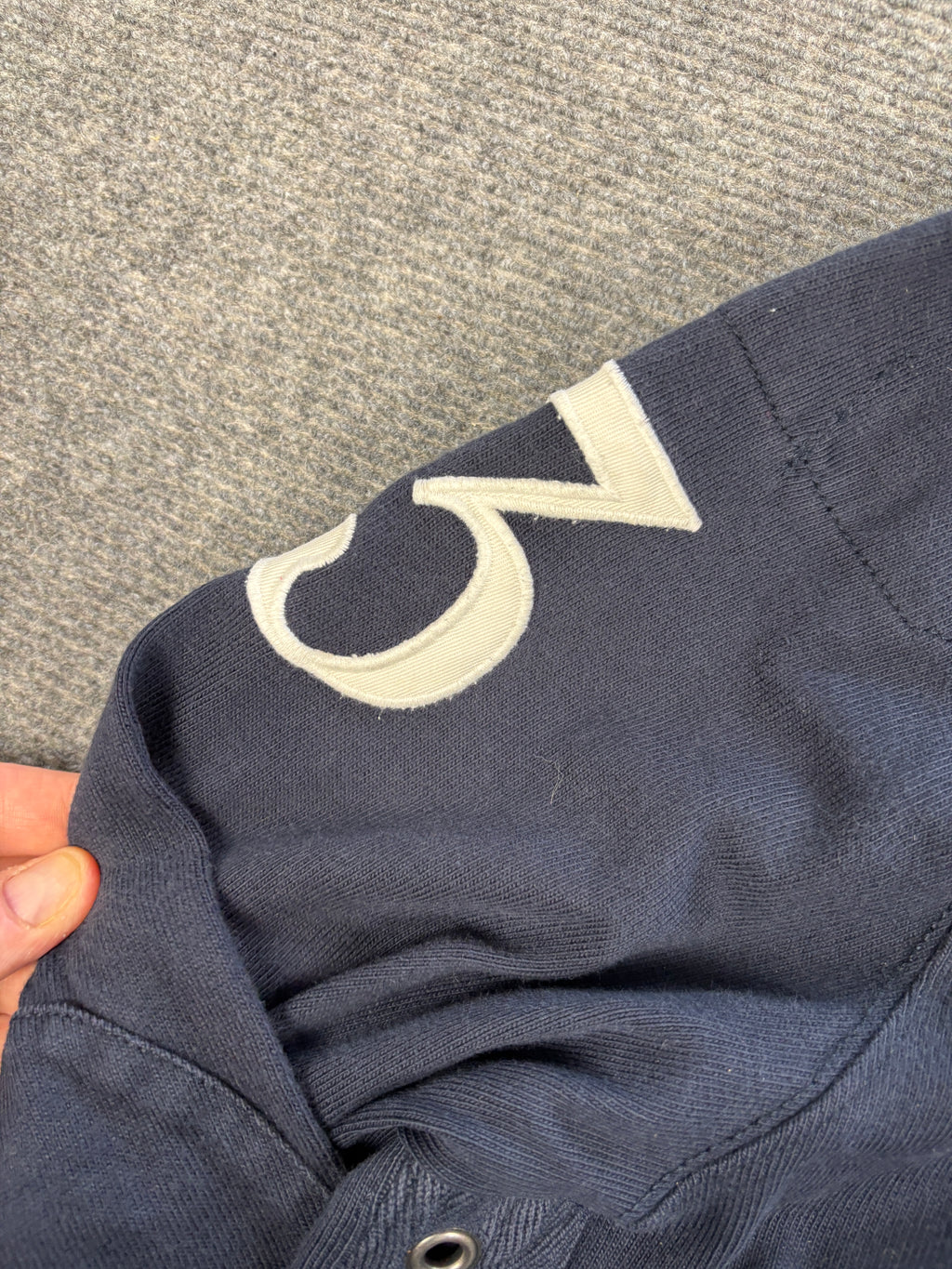 Vintage Y2K Ralph Lauren Rugby Polo Men's M Navy Big Pony Embroidered Number Collared