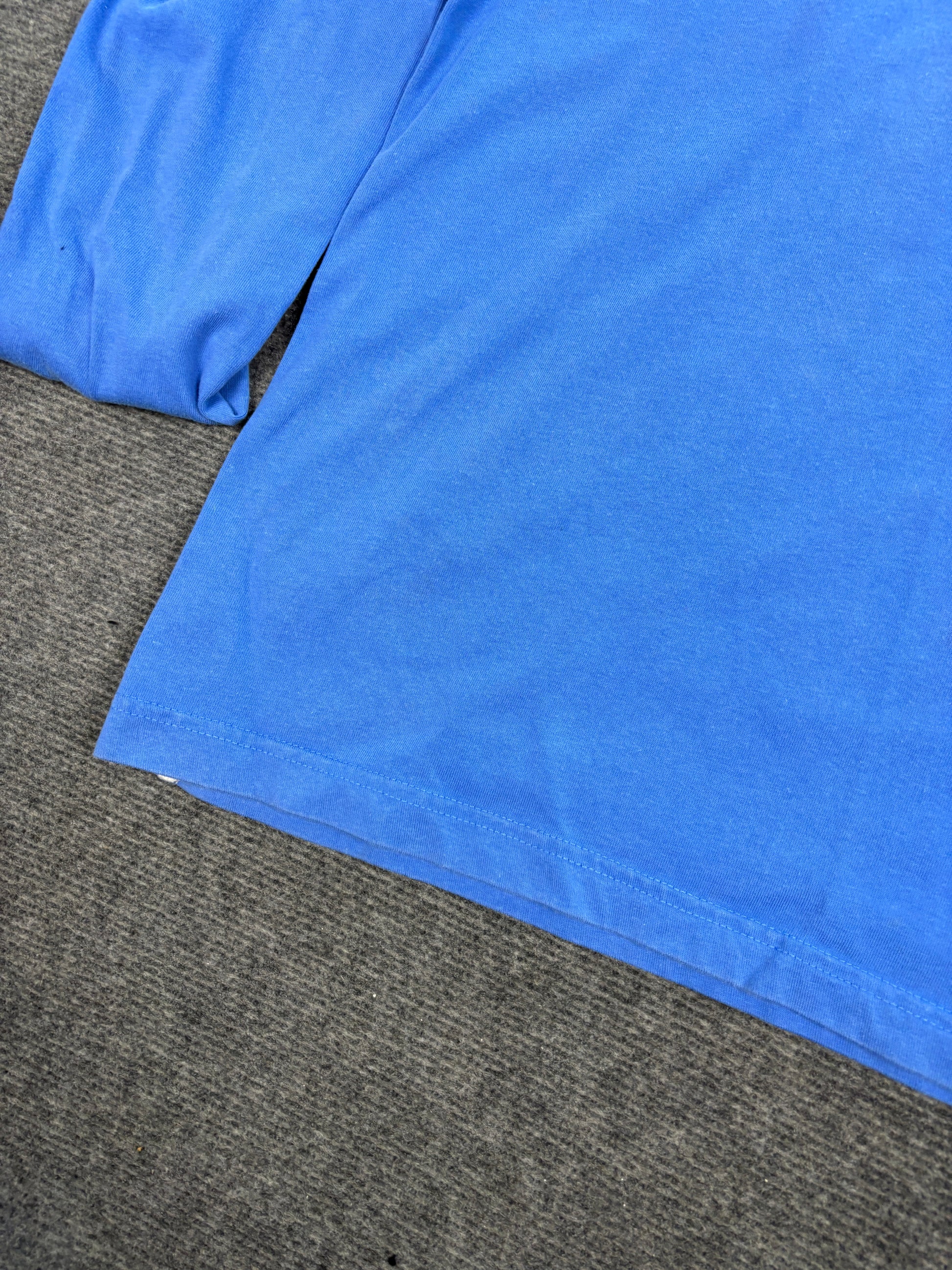 Vintage 90's Ralph Lauren Rugby Polo Men's M Blue Big Pony Coloured Embroidered Collared