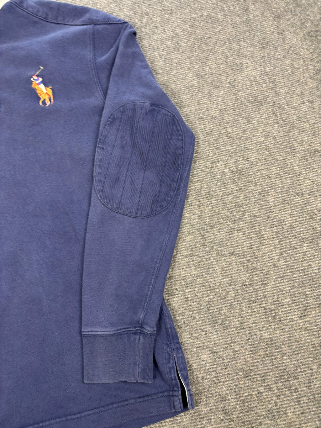 Vintage 90's Ralph Lauren Rugby Polo Men's S Navy Big Pony Collared