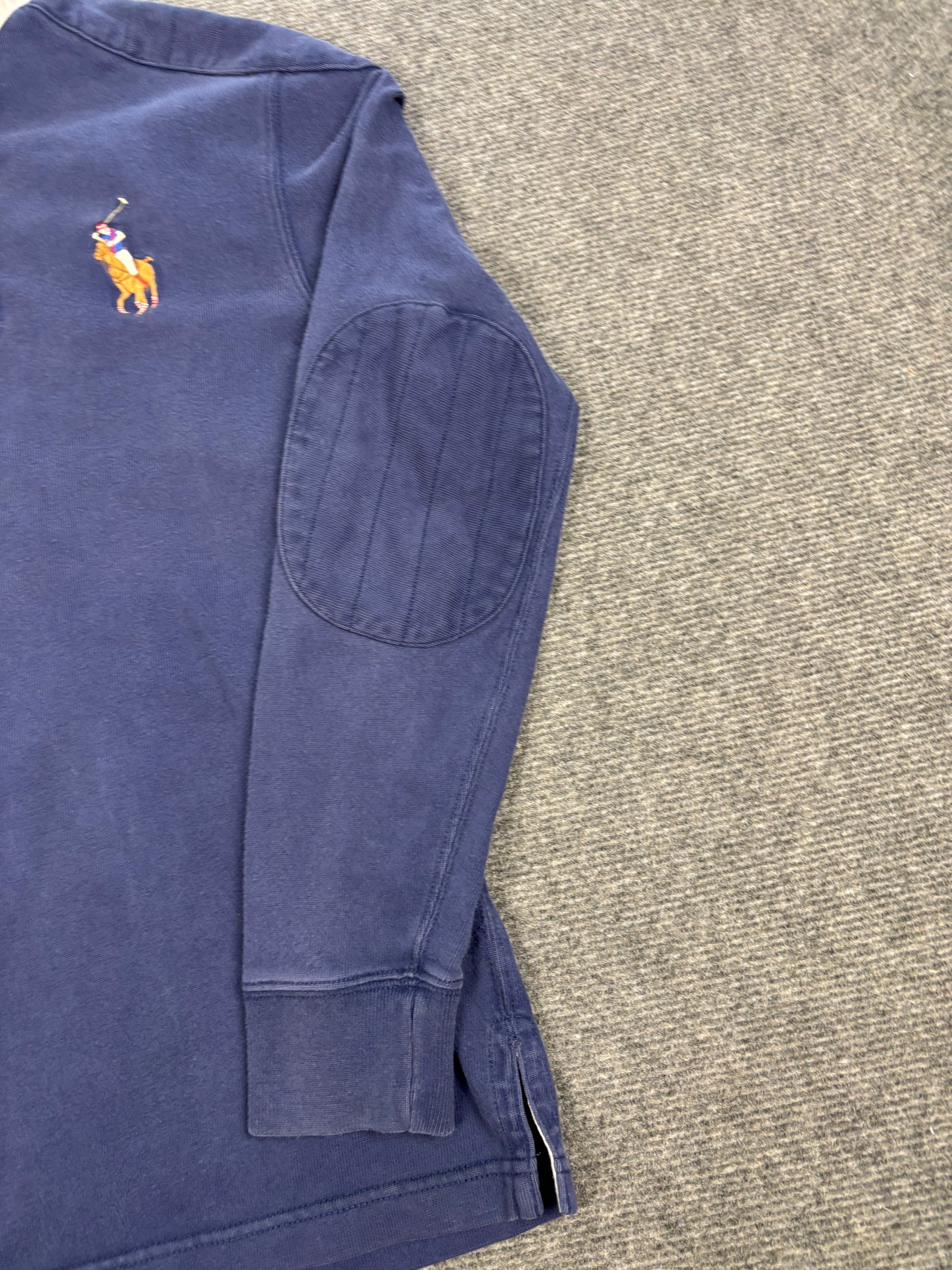 Vintage 90's Ralph Lauren Rugby Polo Men's S Navy Big Pony Collared