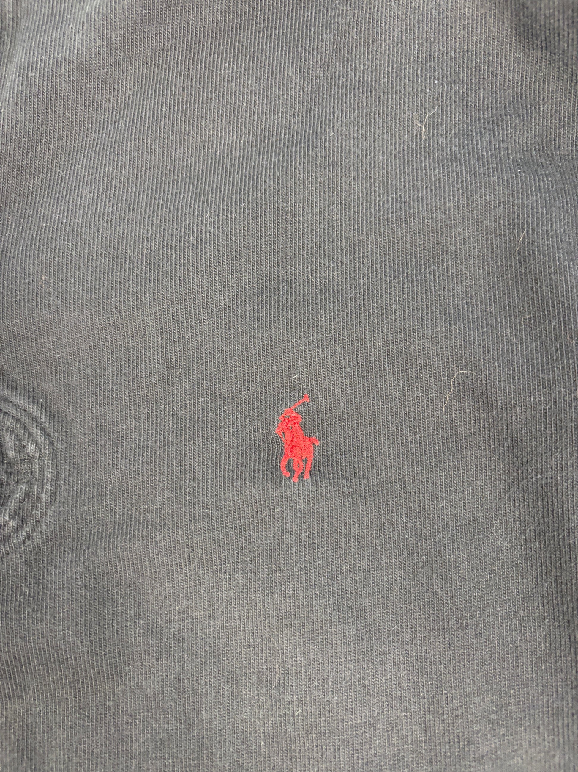 Vintage 90's Ralph Lauren Rugby Polo Men's L Black Red Pony Collared