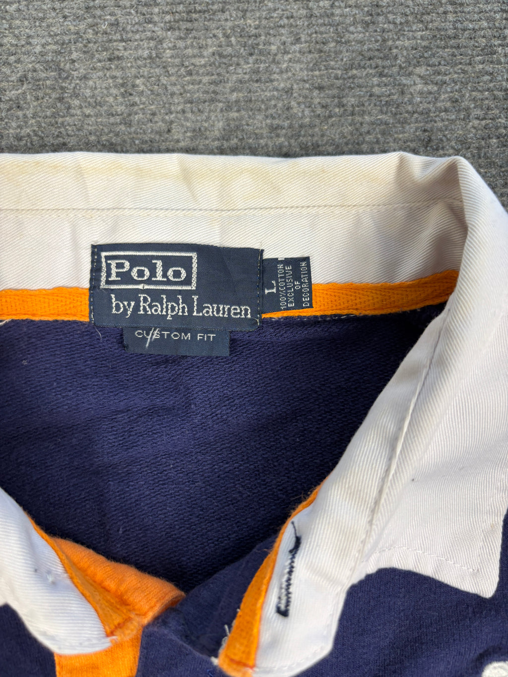 Vintage Y2K Ralph Lauren Rugby Polo Men's M Navy USA crest Big Pony Collared