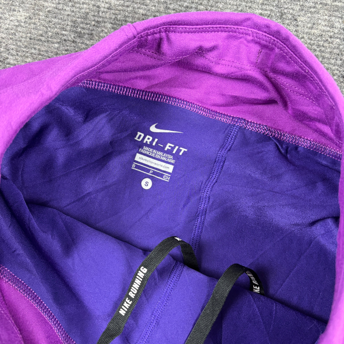 Nike 2-in-1 Running Shorts Women's Small Purple Dri-Fit Activewear
