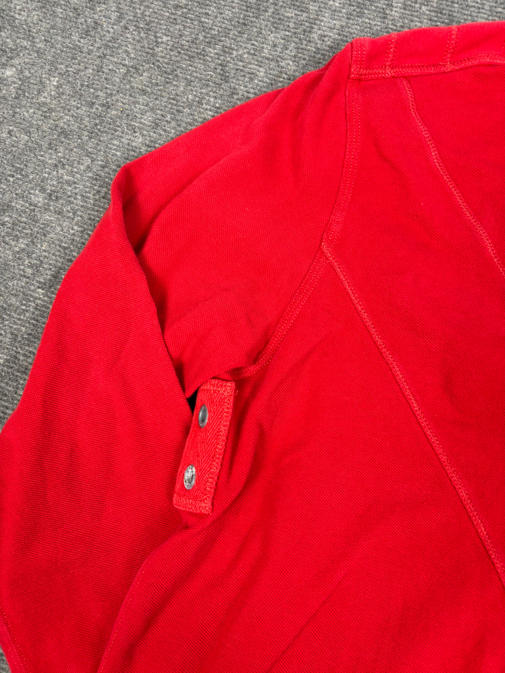 Vintage 90's Ralph Lauren Rugby Polo Men's L Double Red Big Pony Stitching Detail Collared