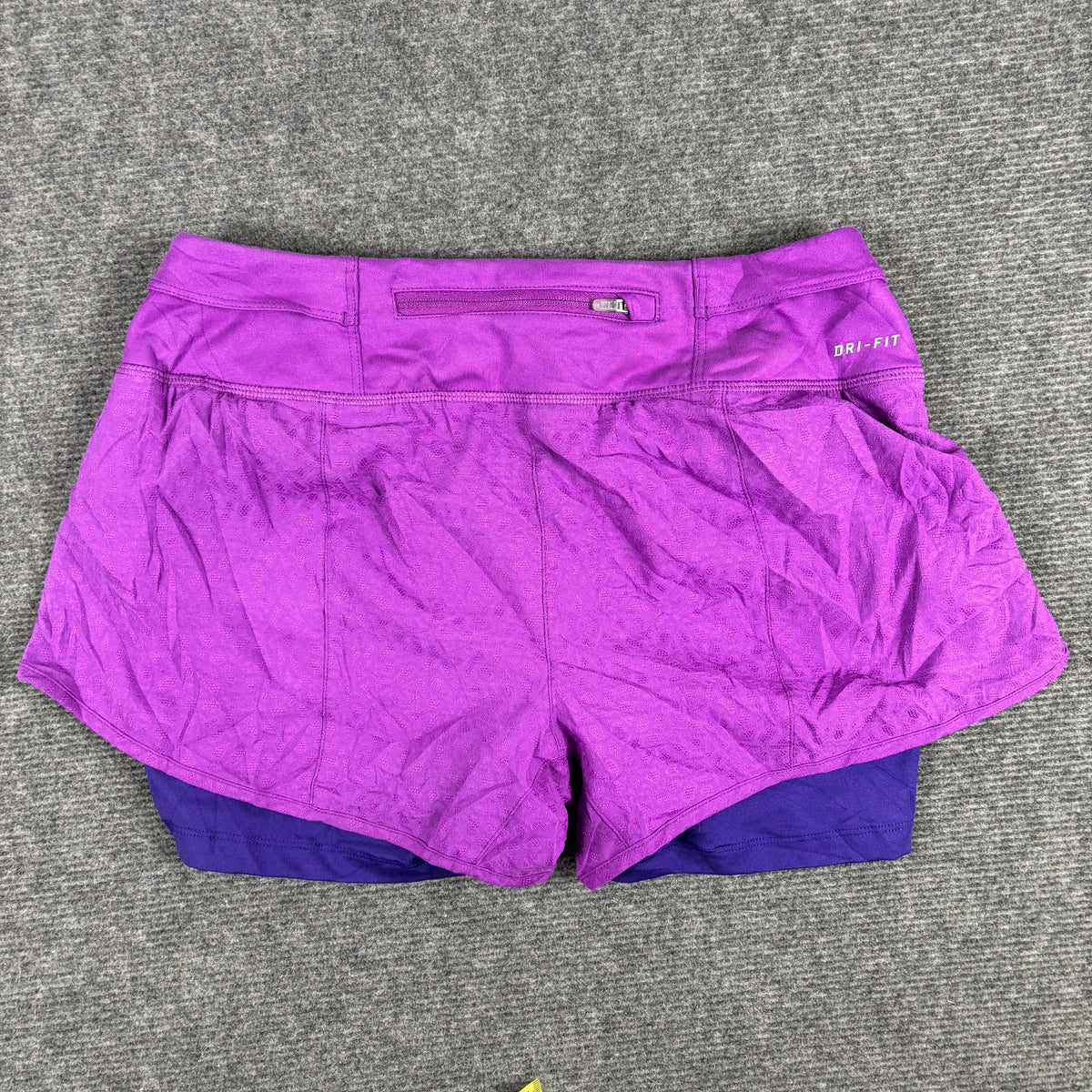 Nike 2-in-1 Running Shorts Women's Small Purple Dri-Fit Activewear