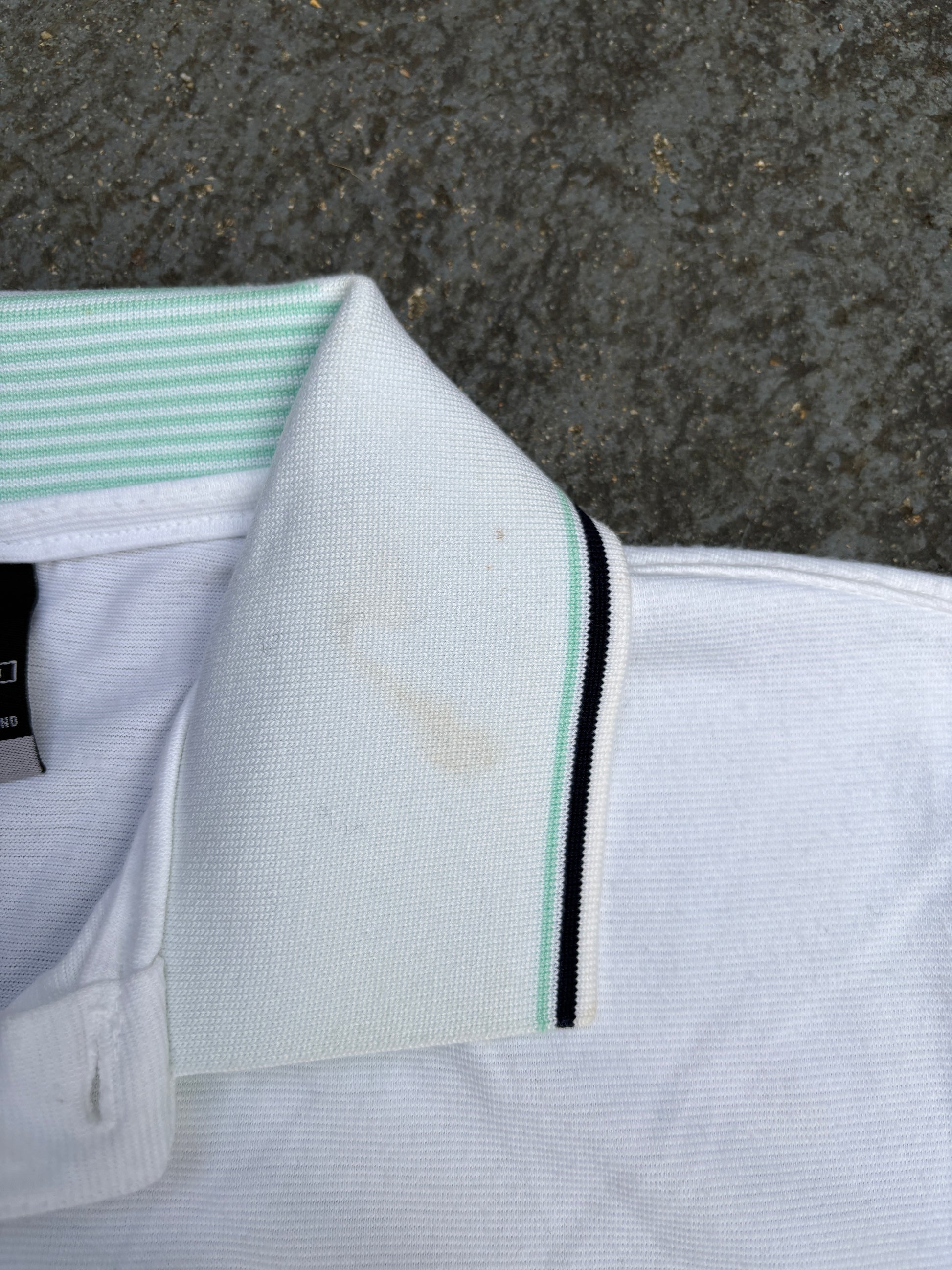 Vintage Y2K Nike Golf Polo Size M White Green Swoosh Classic Golf Logo