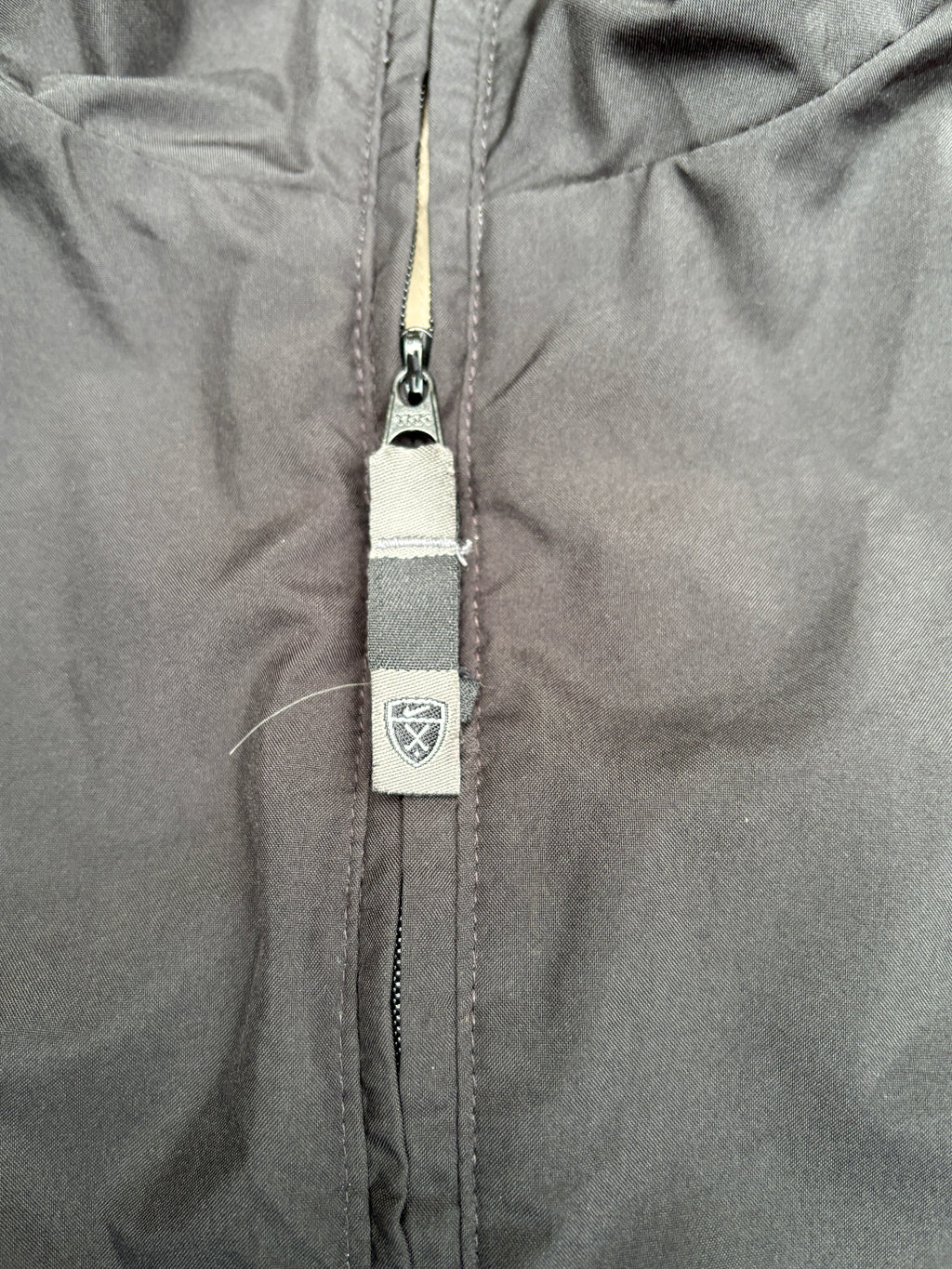 Vintage 90s Nike Golf Jacket Size L Black Tan 14/ Zip Classic Nylon Windbreaker