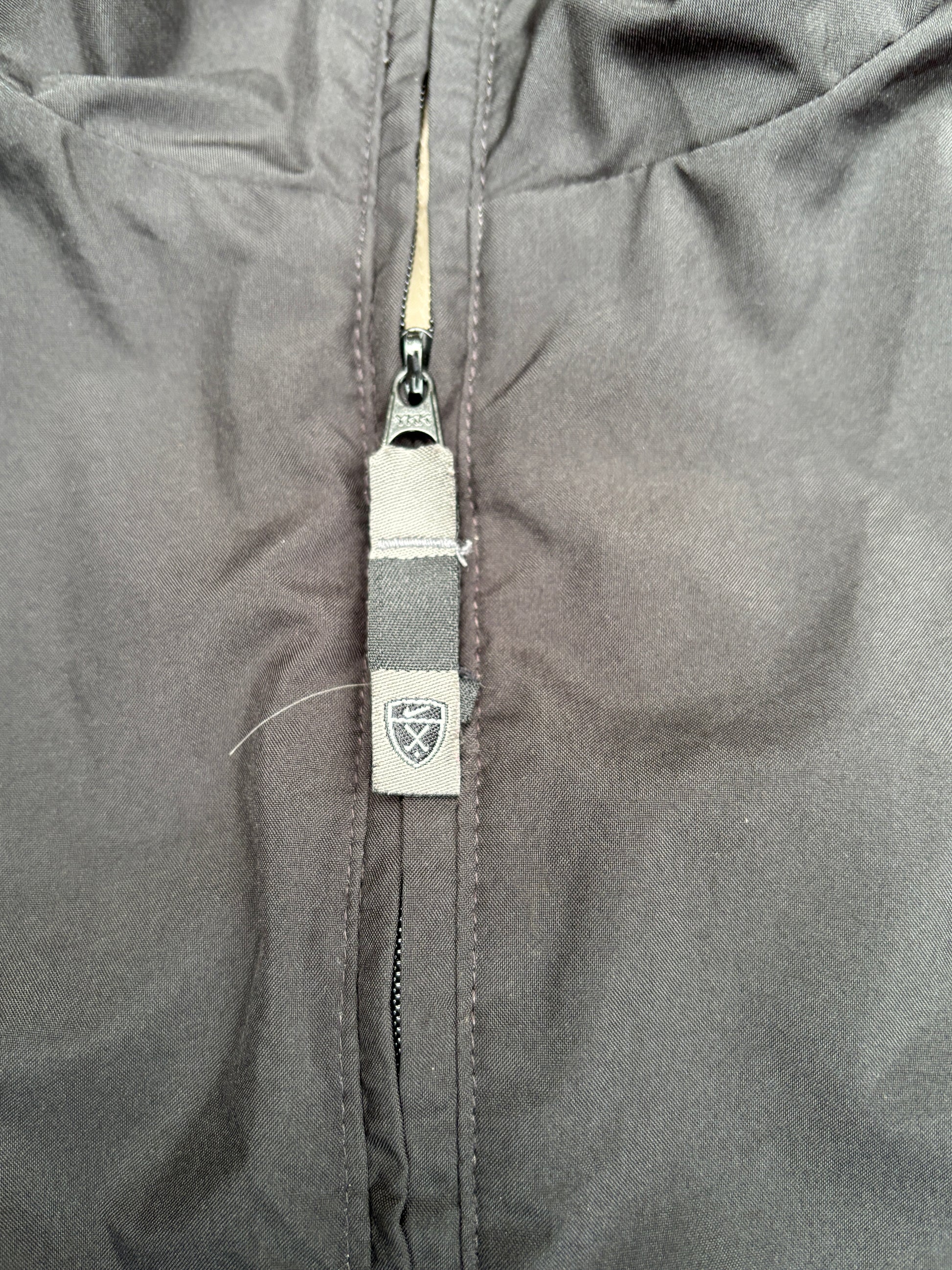 Vintage 90s Nike Golf Jacket Size L Black Tan 14/ Zip Classic Nylon Windbreaker