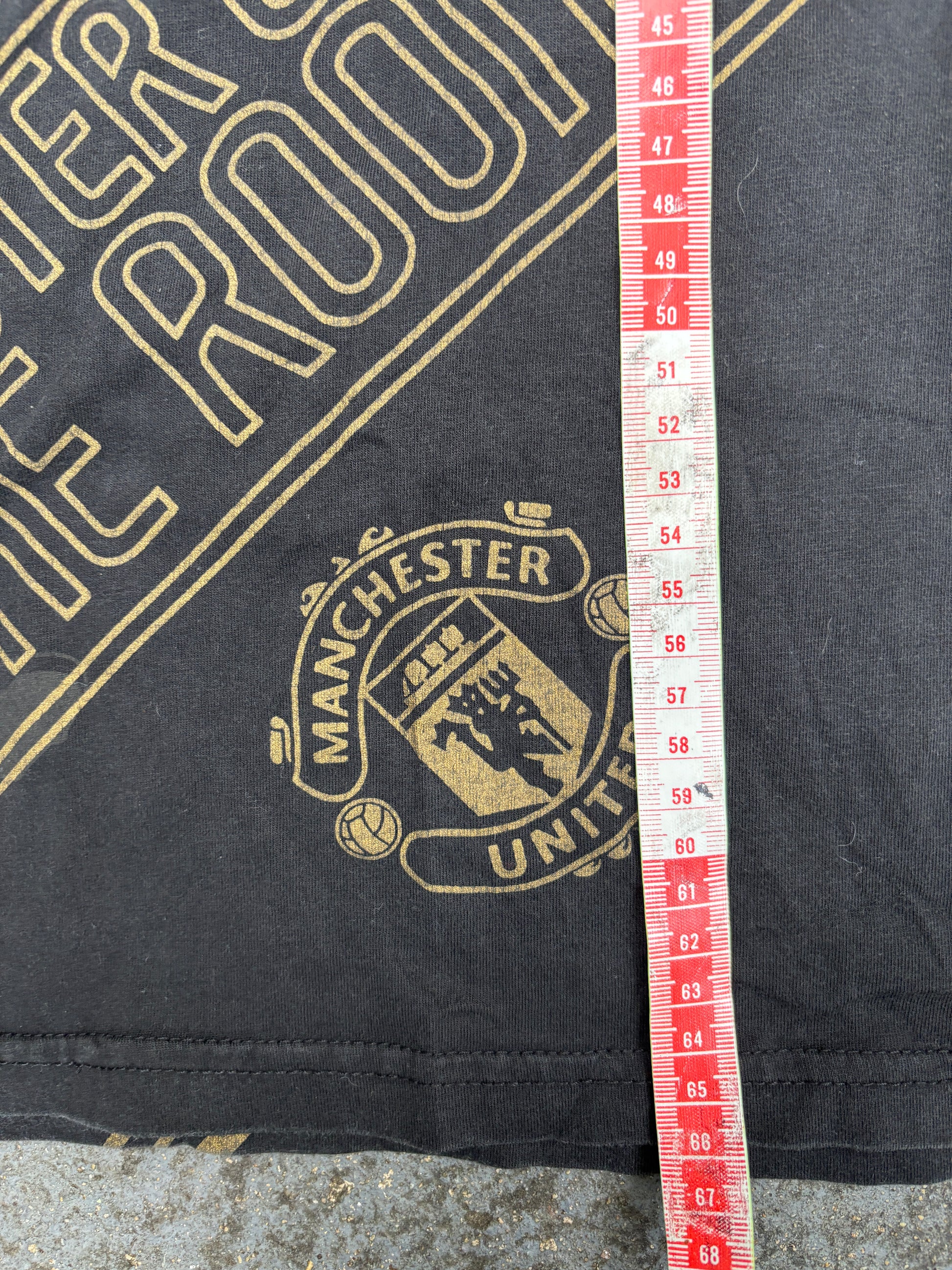 Vintage Y2K Nike Football T-Shirt Men’s XL Black Gold Wayne Rooney Manchester United