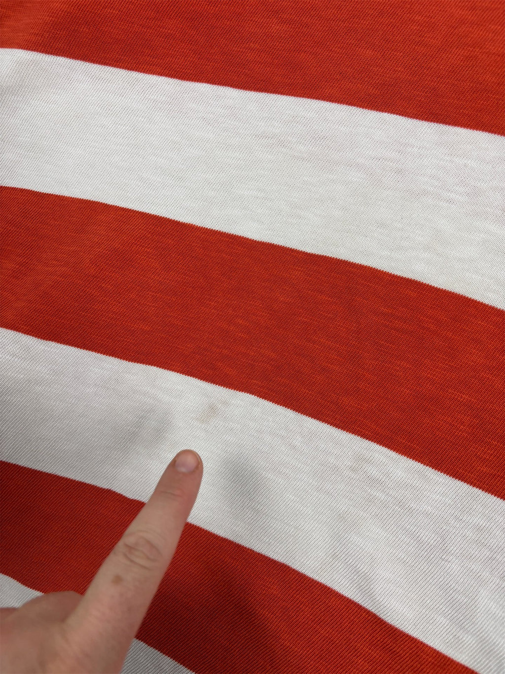 Modern Ralph Lauren Rugby Polo Men's L Orange White Striped Double R Logo Embroidered Oversized Collared