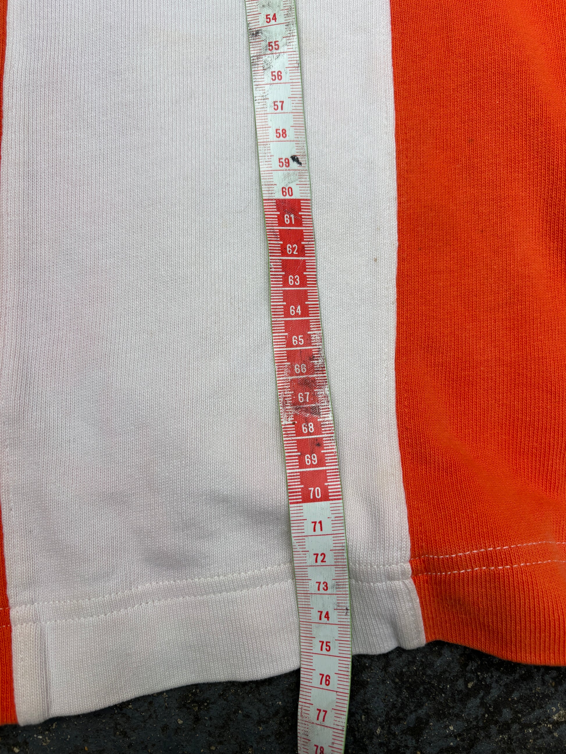 Vintage 90s Nautica Competition Rugby Polo Size M Oversized White Orange Stripe Logos