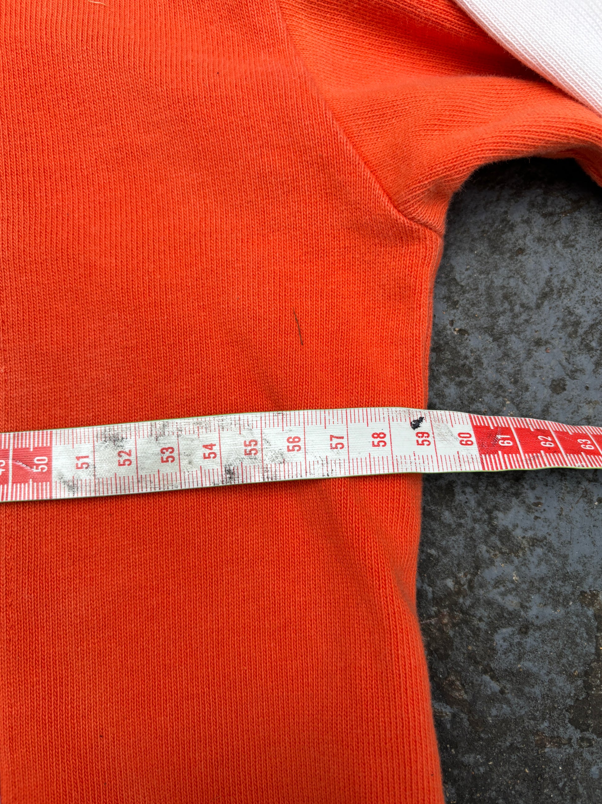 Vintage 90s Nautica Competition Rugby Polo Size M Oversized White Orange Stripe Logos