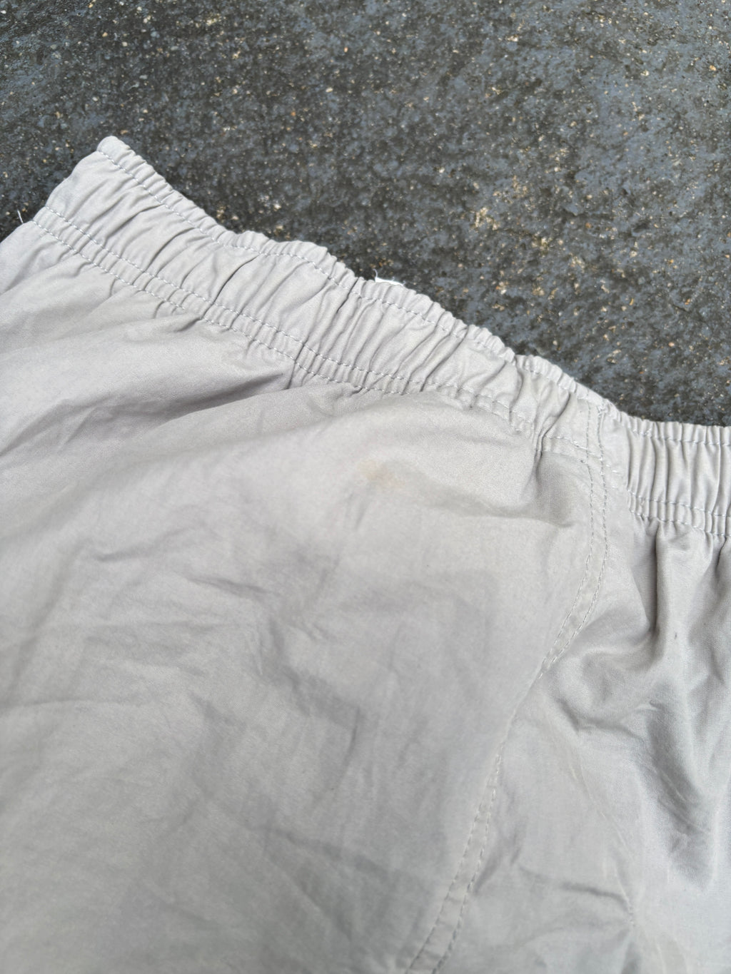 Vintage Y2K Nike Track Pants Men’s XL Grey Navy Detail Tear Away Wide Leg Windbreakers