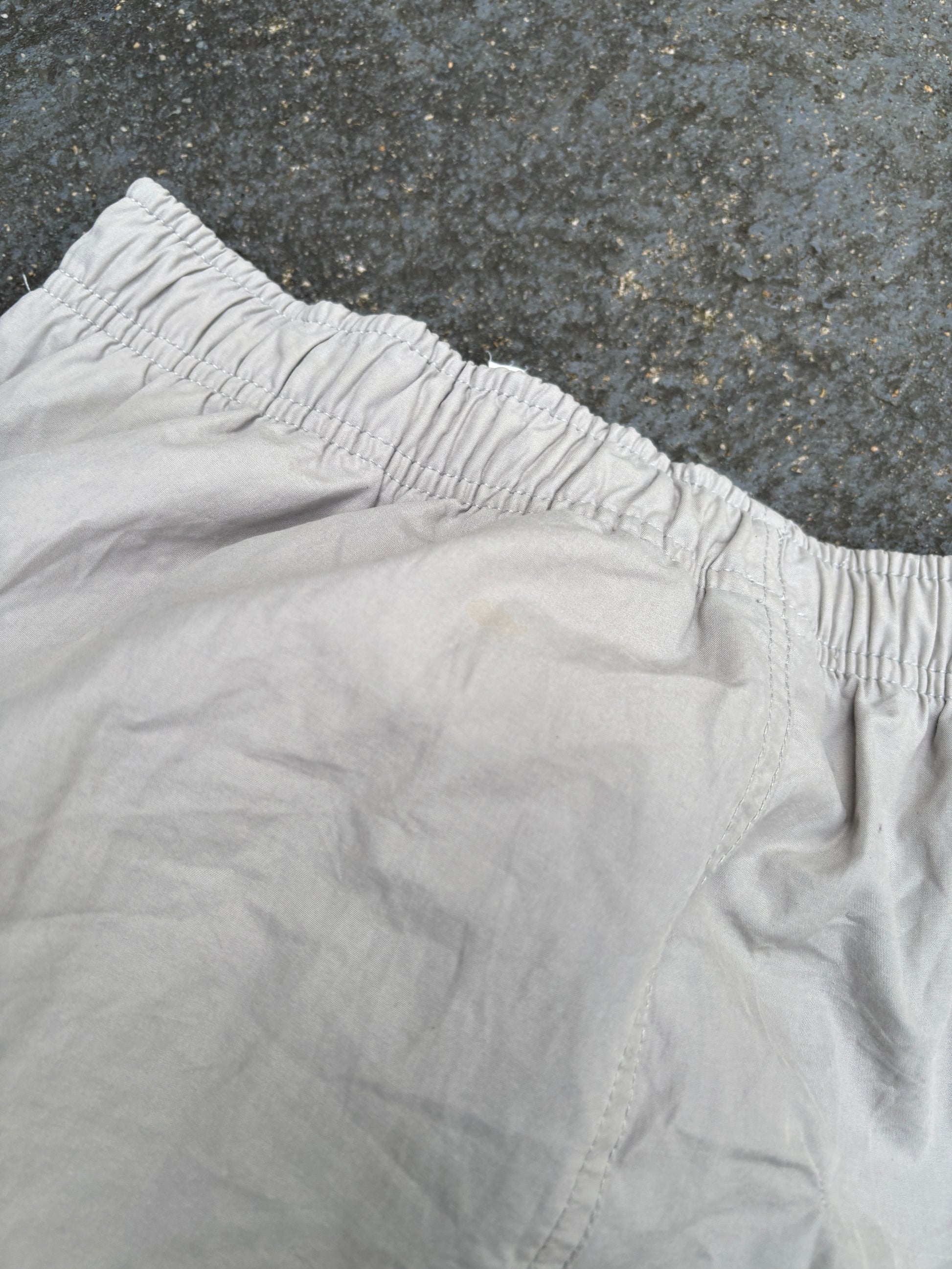 Vintage Y2K Nike Track Pants Men’s XL Grey Navy Detail Tear Away Wide Leg Windbreakers