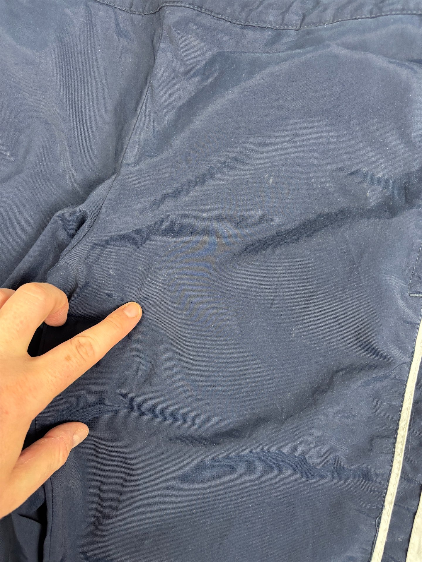 Vintage Y2K Nike Track Pants Womens S Navy White Side Piping Classic Joggers