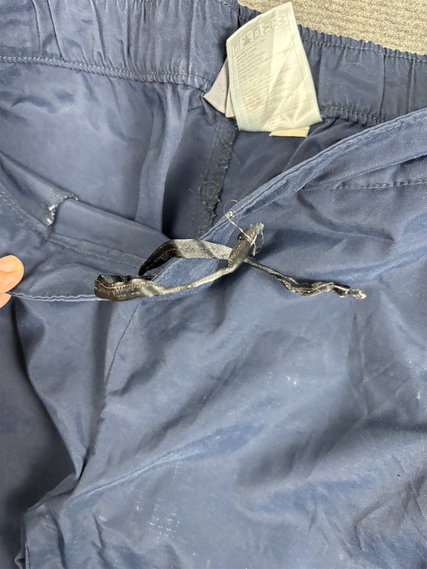 Vintage Y2K Nike Track Pants Womens S Navy White Side Piping Classic Joggers