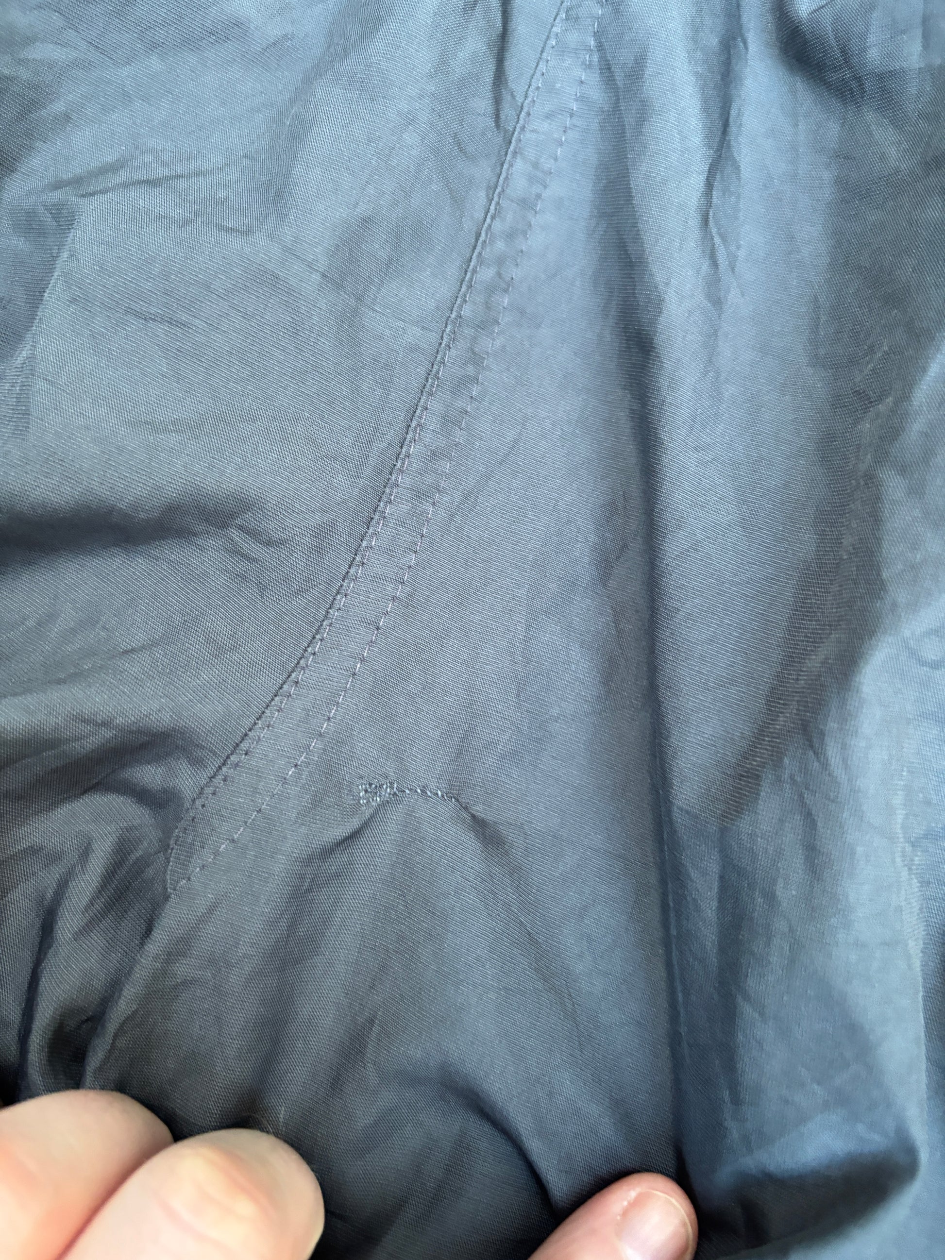 Vintage Y2K Nike Track Pants Sz L Grey Black Detail Wide Leg Classic Windbreaker
