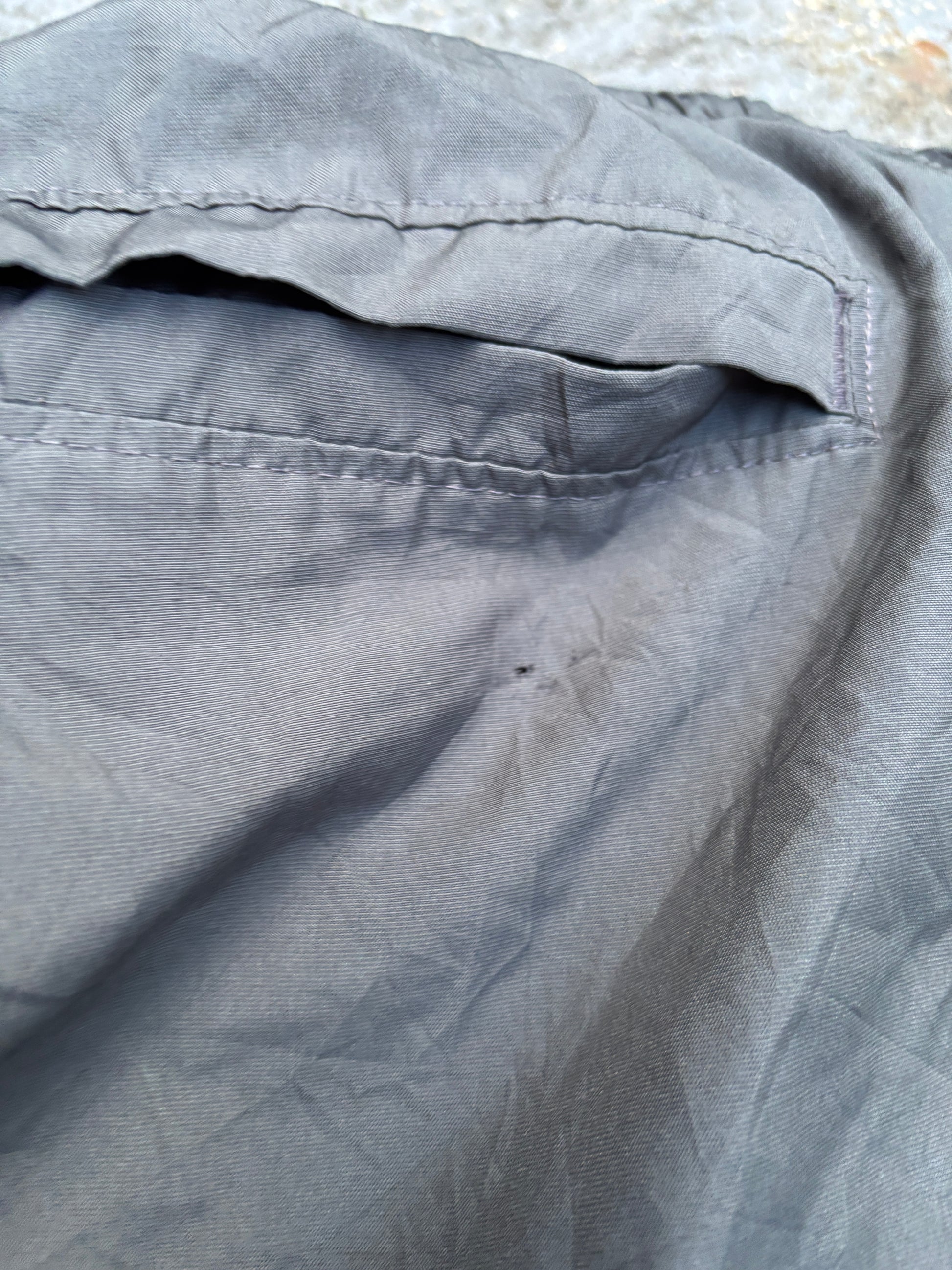 Vintage Y2K Nike Track Pants Sz L Grey Black Detail Wide Leg Classic Windbreaker