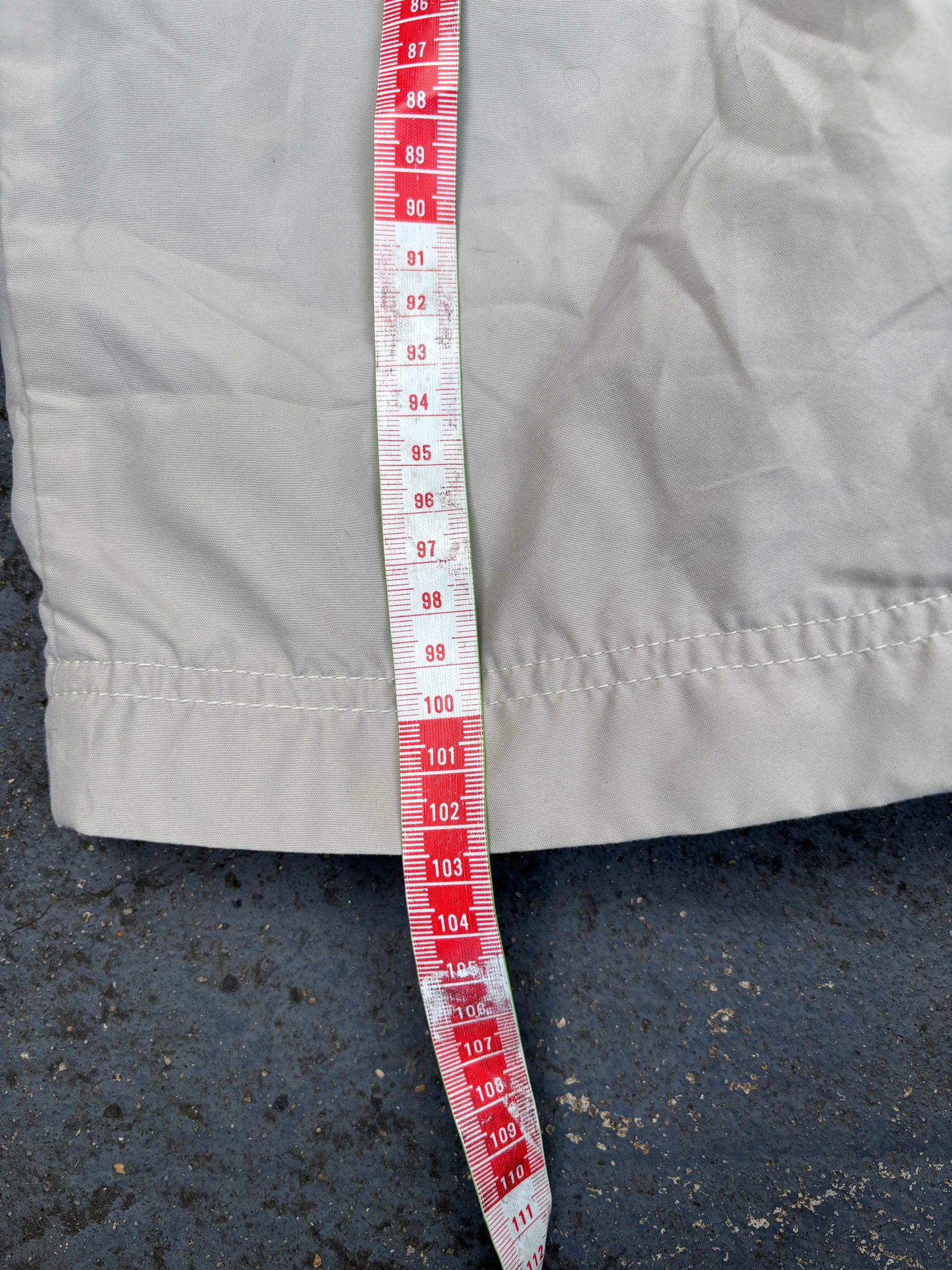 Vintage Y2K Nike Track Pants Women’s S/M Cream Double Knee Hiking Wide Leg Bungee