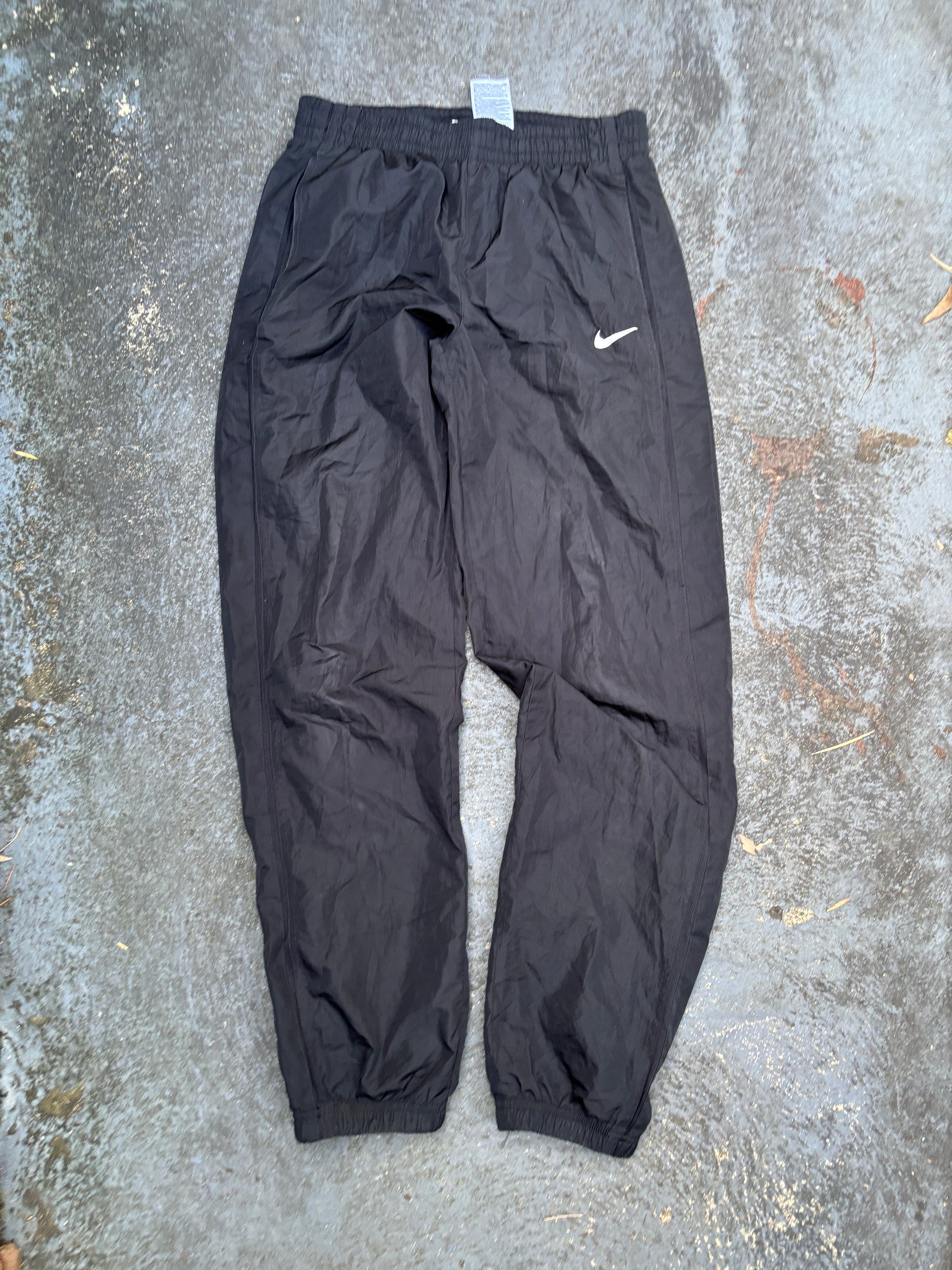 Vintage Y2K Nike Track Pants Men’s S Black White Swoosh Classic Windbreakers