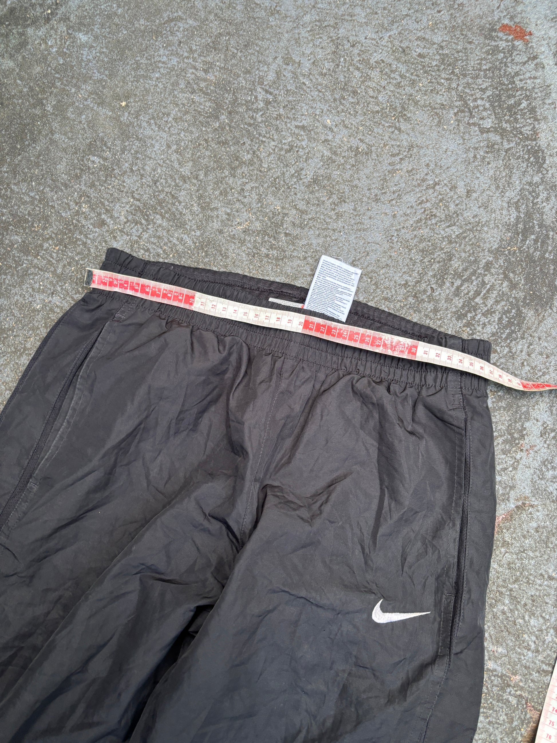 Vintage Y2K Nike Track Pants Men’s S Black White Swoosh Classic Windbreakers