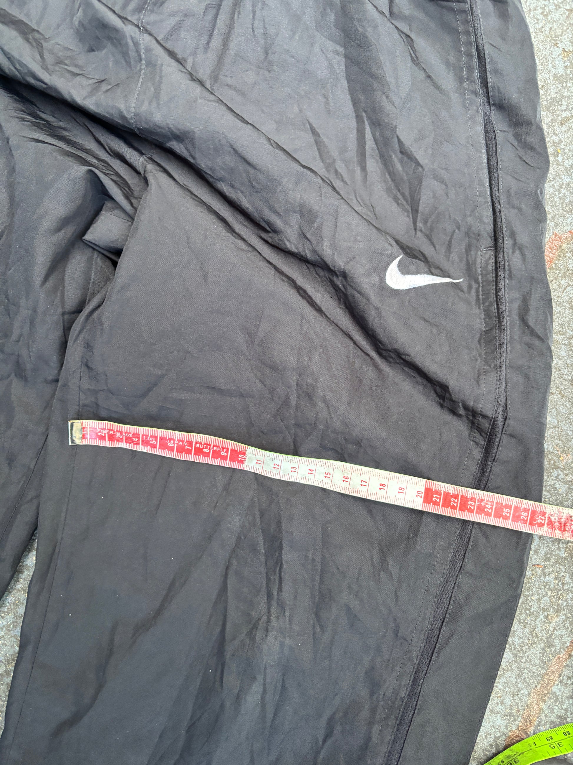 Vintage Y2K Nike Track Pants Men’s S Black White Swoosh Classic Windbreakers
