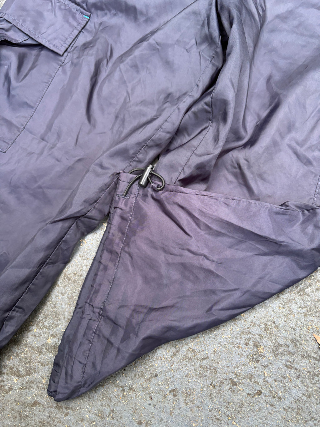 Adidas 3/4 Cargo Track Pants Size M Navy Blue Spell Out Logo Nylon Windbreakers