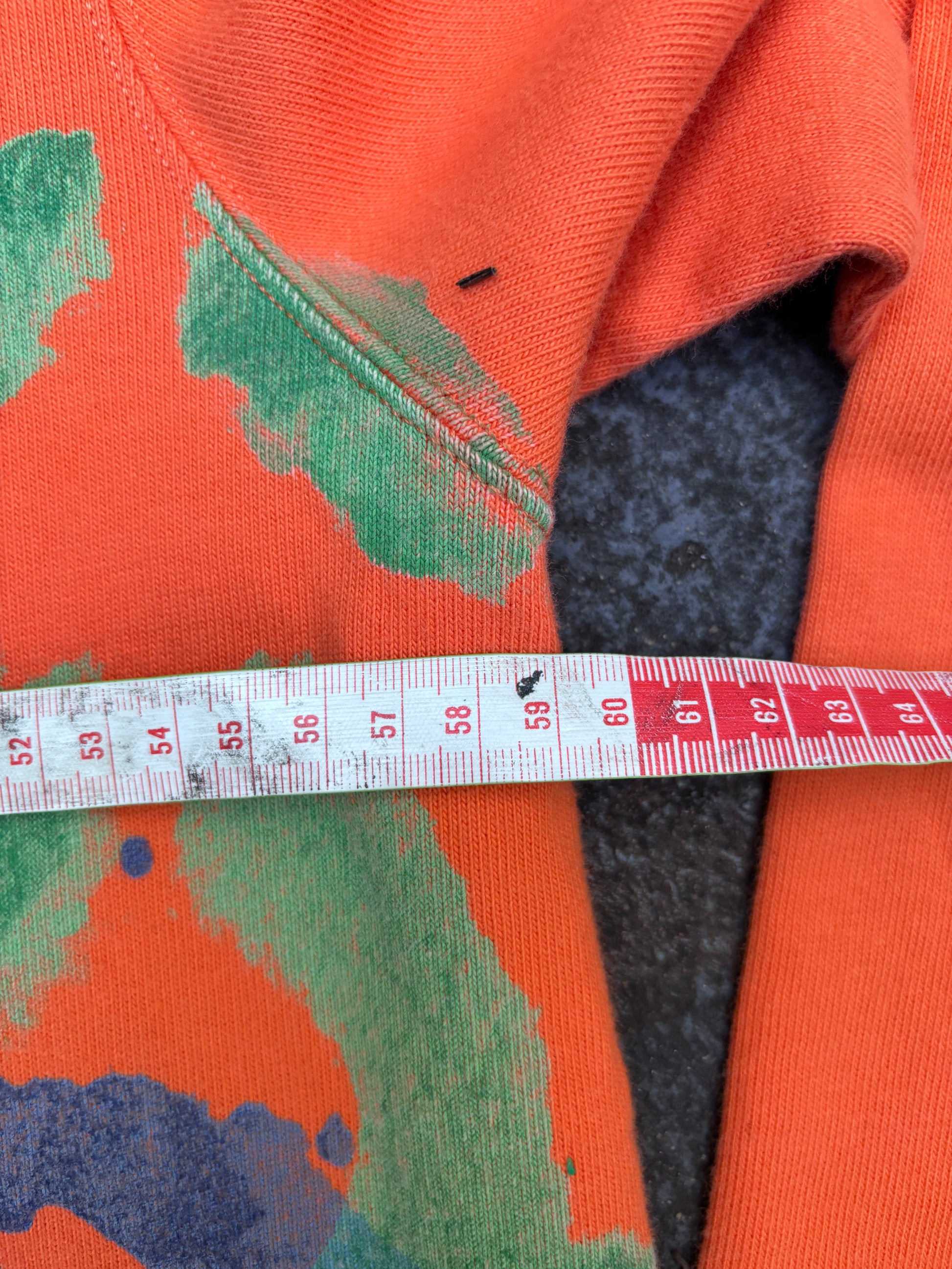 Vintage 90s Polo Ralph Lauren Rugby Polo Men’s XL Orange Cotton Distressed Painted Logo