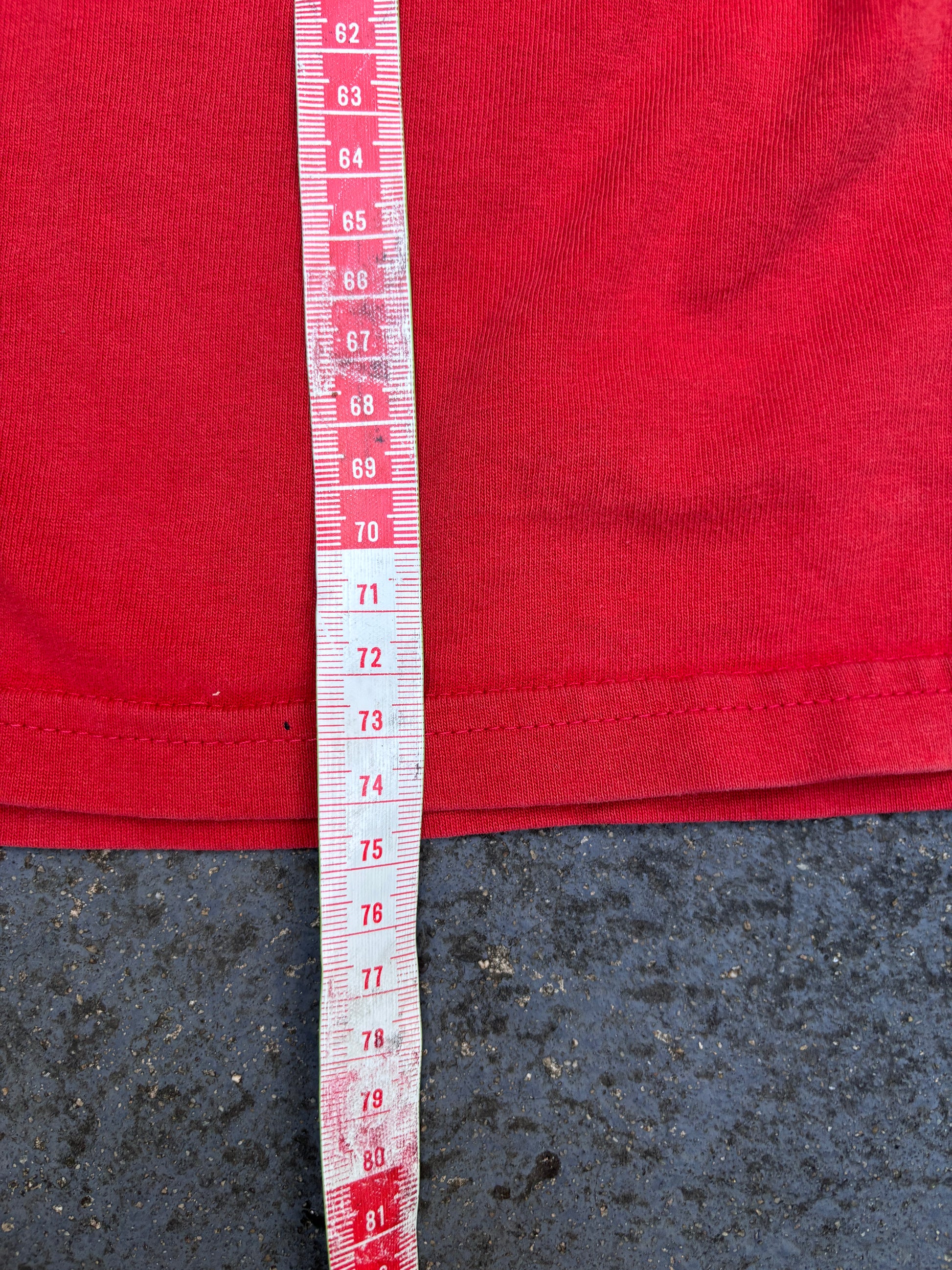 Vintage Y2K Nike T-shirt Men’s XL Red Black Swoosh Singlet Faded