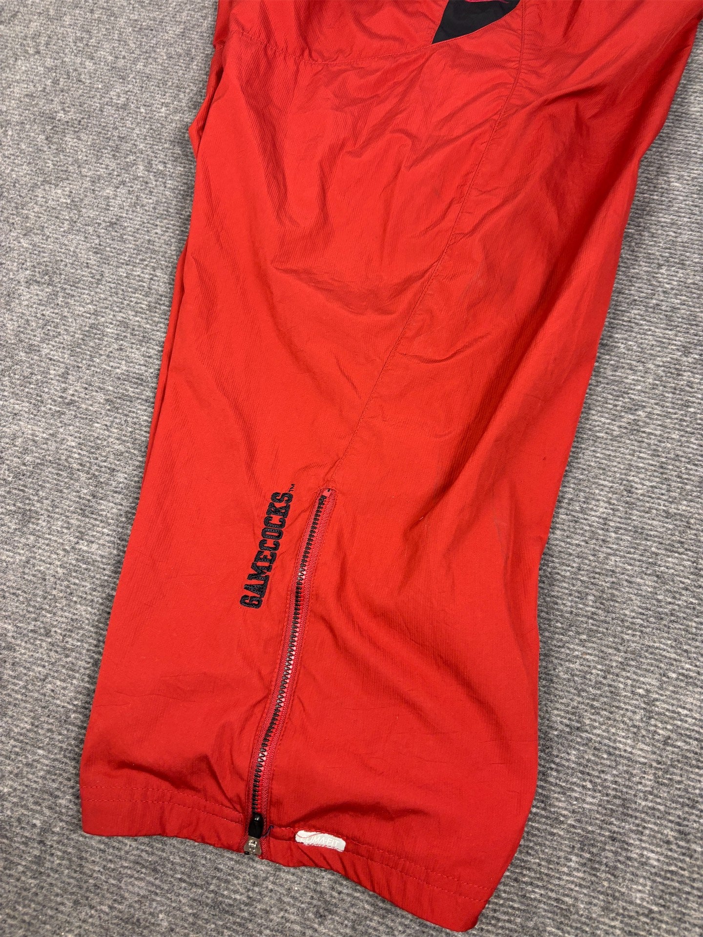Vintage Y2K Nike Track Pants Men's M Red black swoosh USC baggy joggers Wide Leg