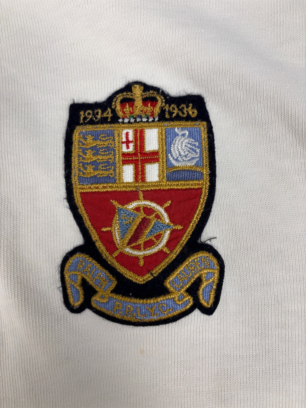 Vintage Y2K Ralph Lauren Rugby Polo Men's XL White Patch Logo Collared
