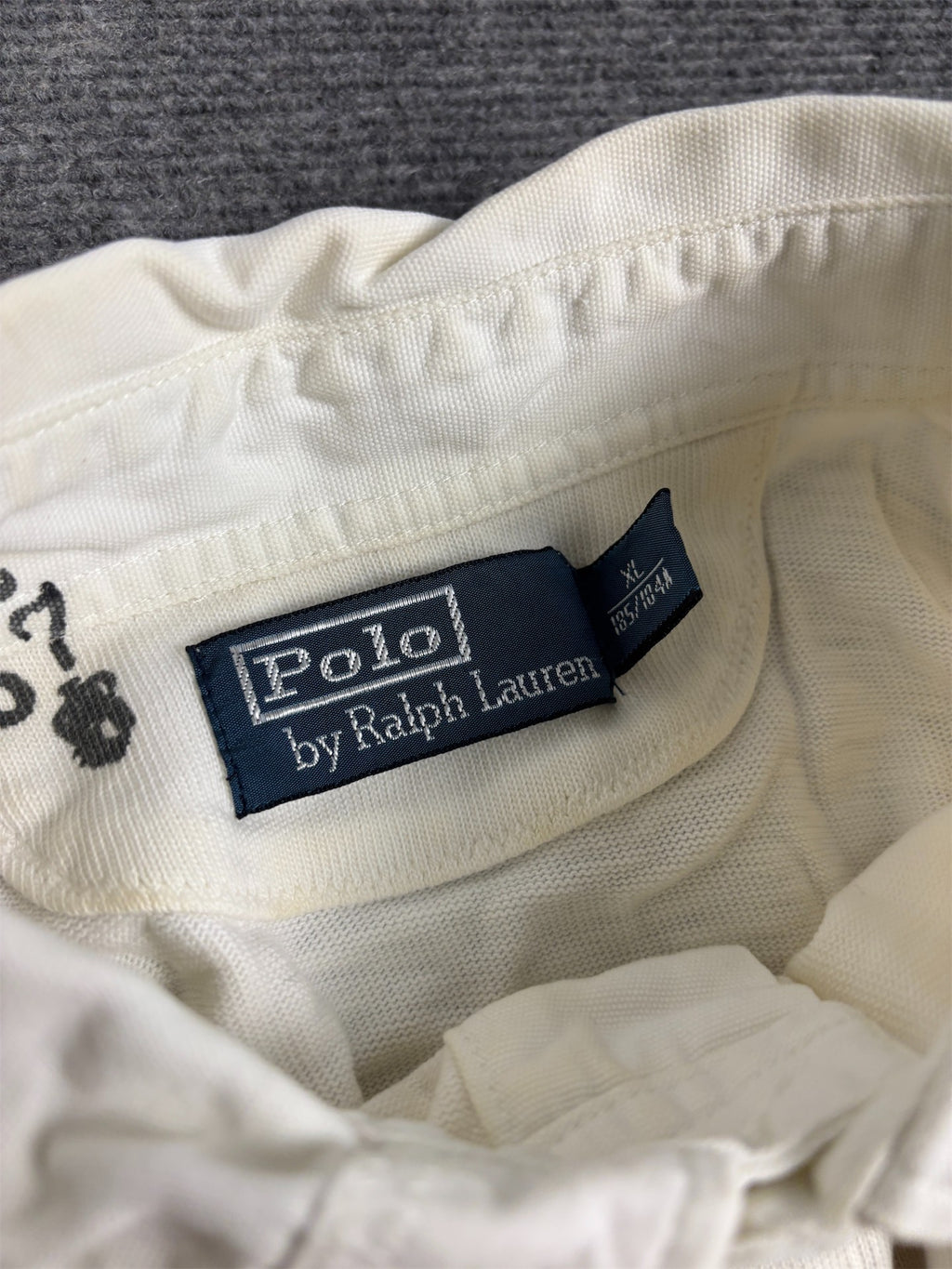 Vintage Y2K Ralph Lauren Rugby Polo Men's XL White Patch Logo Collared