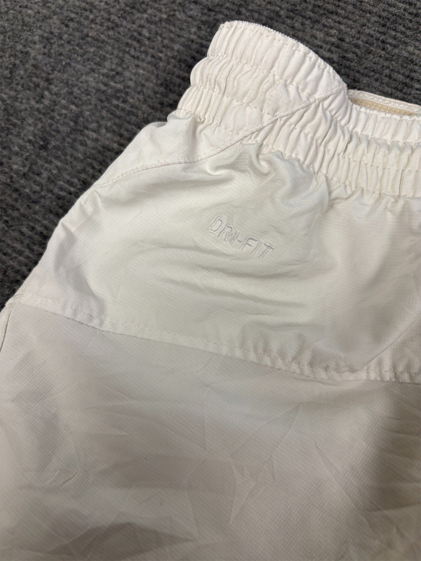 Vintage Y2K Nike Court Track Pants Women's M White blue swoosh dri-fit joggers Straight Leg