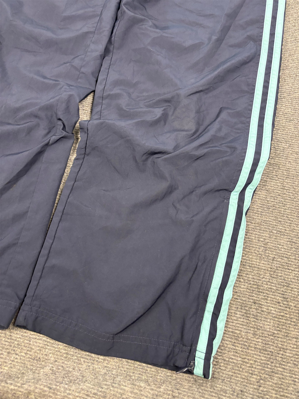 Vintage Y2K Adidas Track Pants Women's L navy blue 3 stripe logo classic joggers