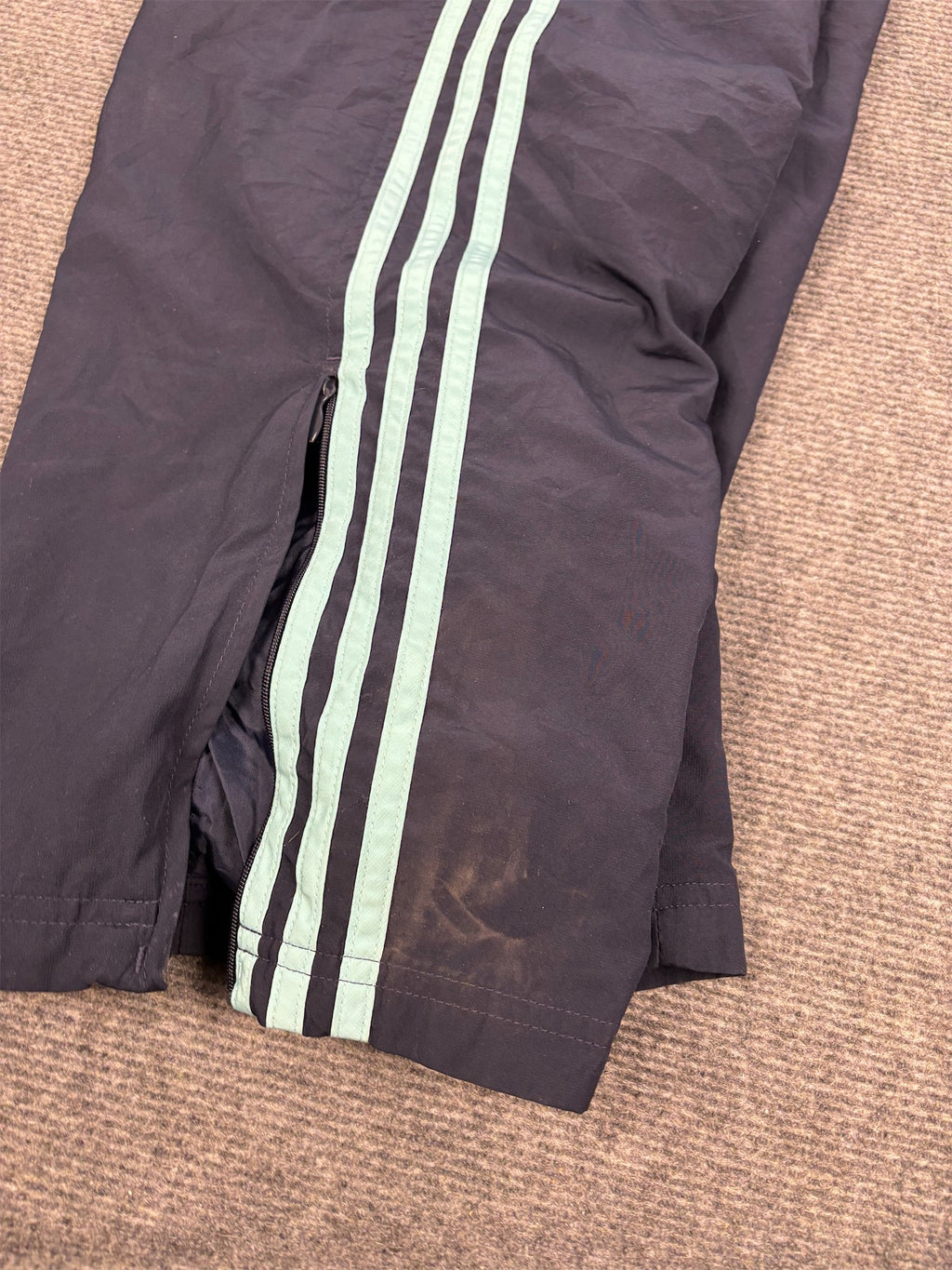 Vintage Y2K Adidas Track Pants Women's L navy blue 3 stripe logo classic joggers