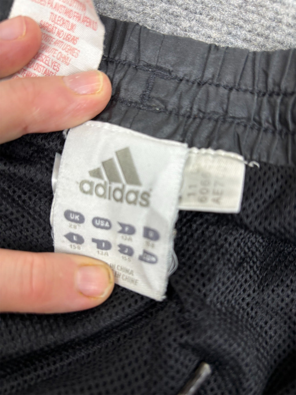 Vintage Y2K Adidas Track Pants Men's S Black White Grey 3 Stripe Logo Joggers