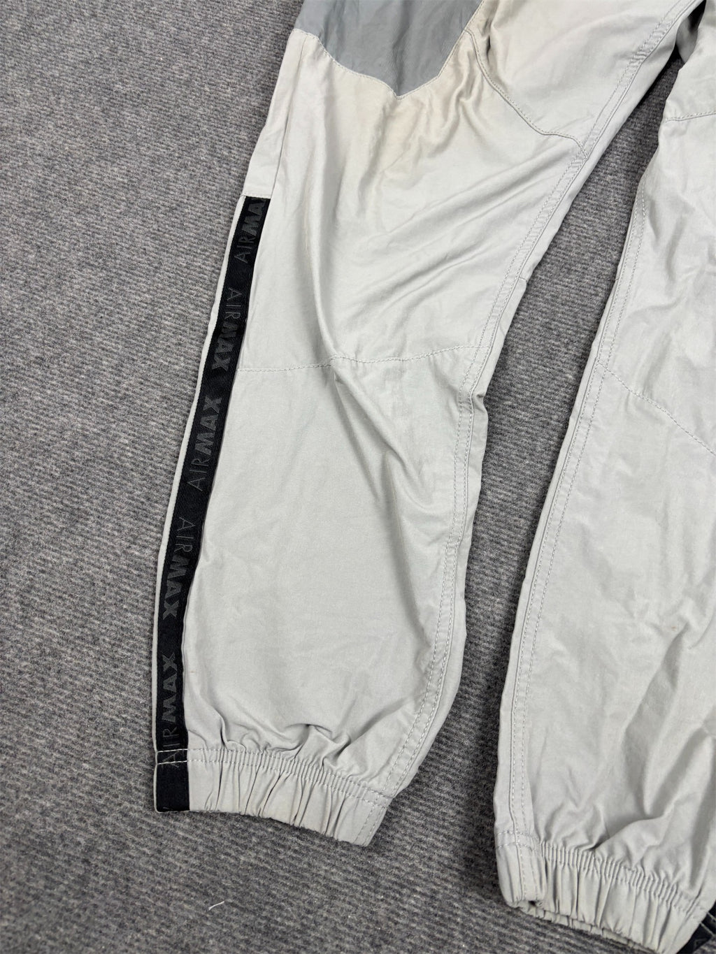 Nike Cargo Track Pants Men's L Grey Black Air Max Hologram Tape Spell Out