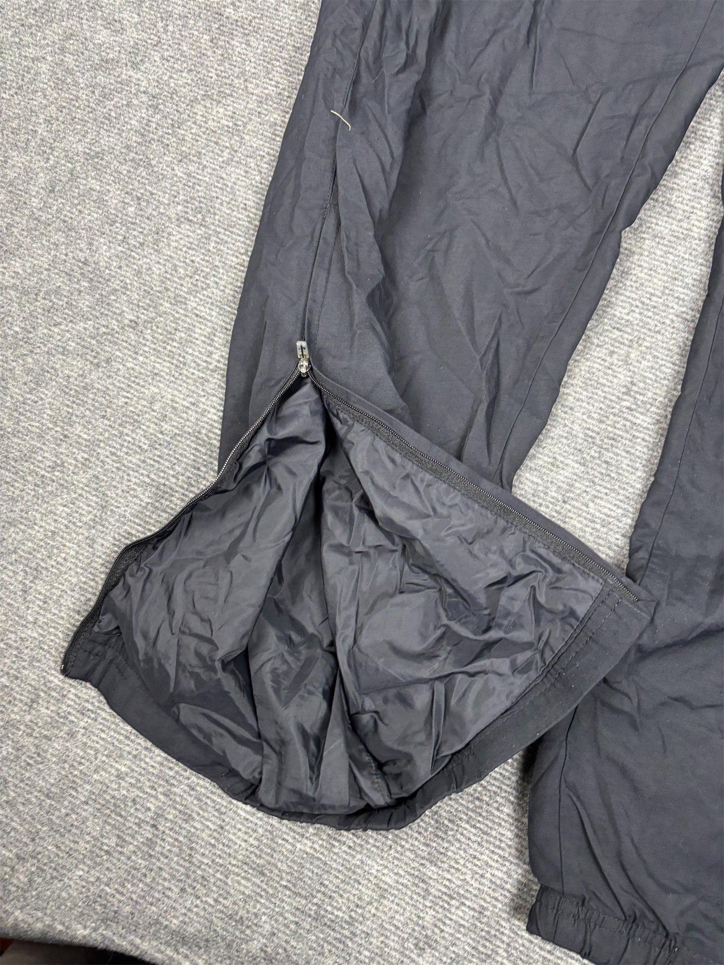 Vintage Y2K Nike Court Track Pants Men's L Black White Logo Baggy Joggers